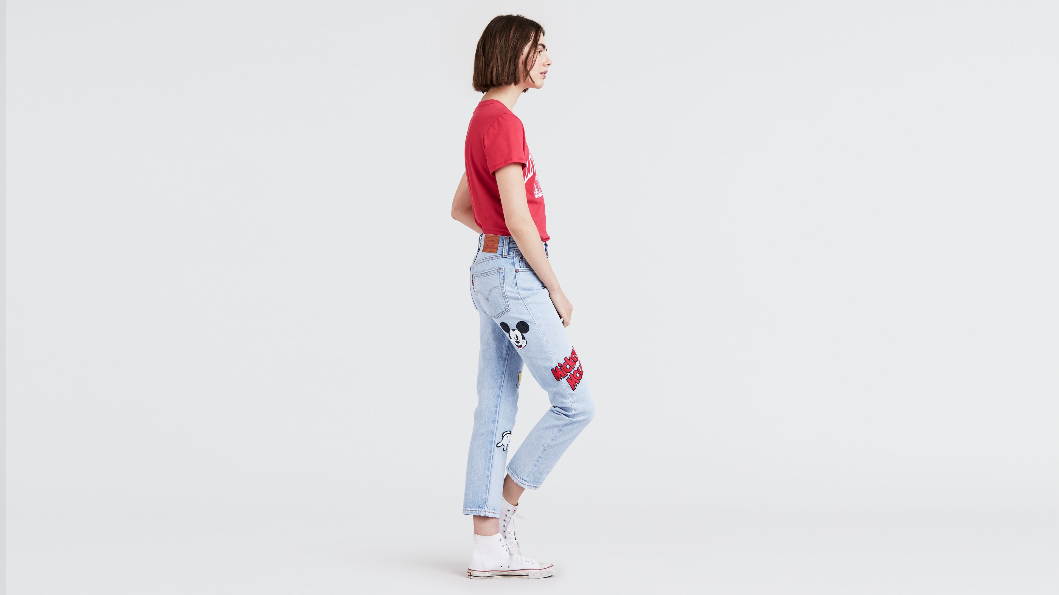 levi's mickey mouse jeans womens