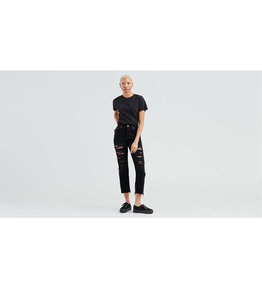 501® Original Cropped Women's Jeans - Black | Levi's® CA