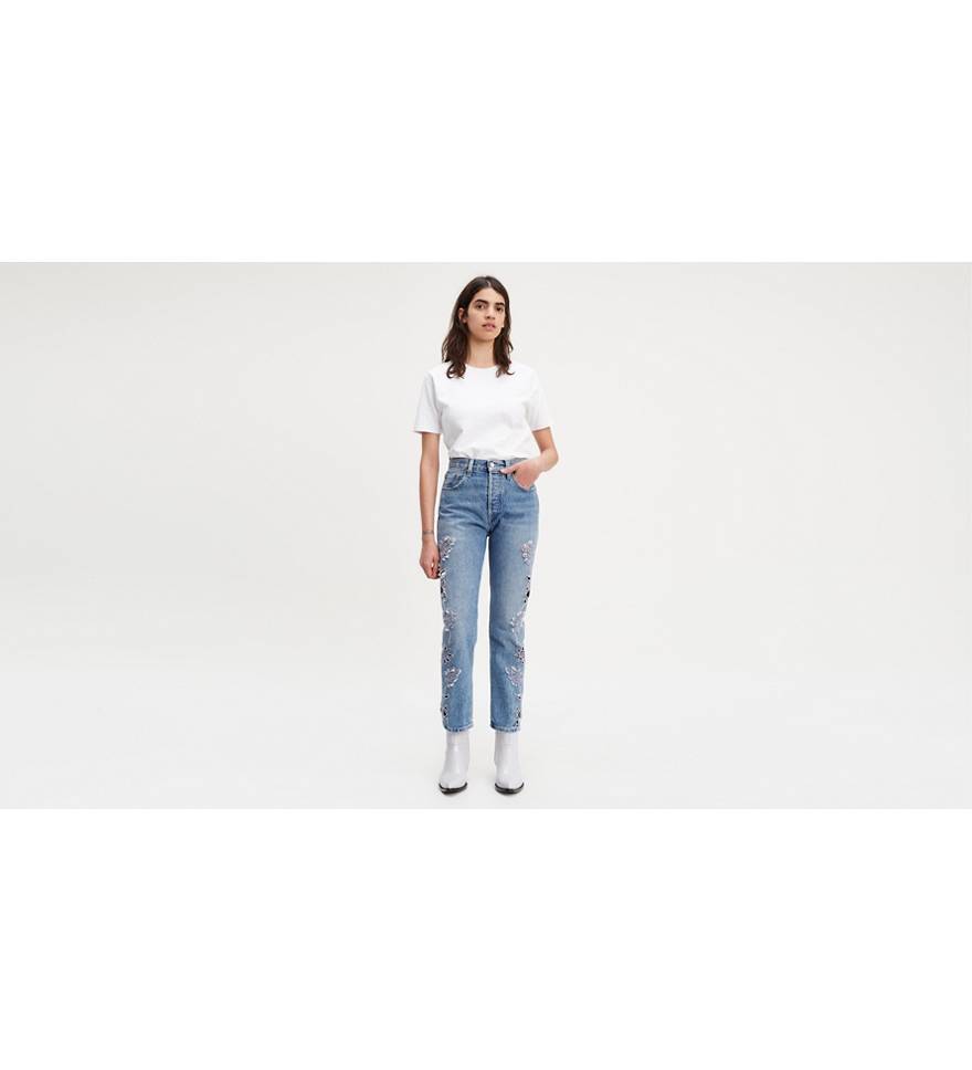 501® Original Fit Laser Cut Crop Women's Jeans - Medium Wash | Levi's® US