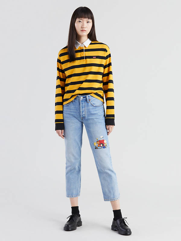 Levi S X Peanuts 501 Original Cropped Women S Jeans Medium Wash Levi S Us Levi S X Peanuts 501 Original Cropped Women S Jeans Medium Wash Levi S Us