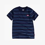 Toddler Boys 2T-4T Striped Indigo Tee Shirt 1