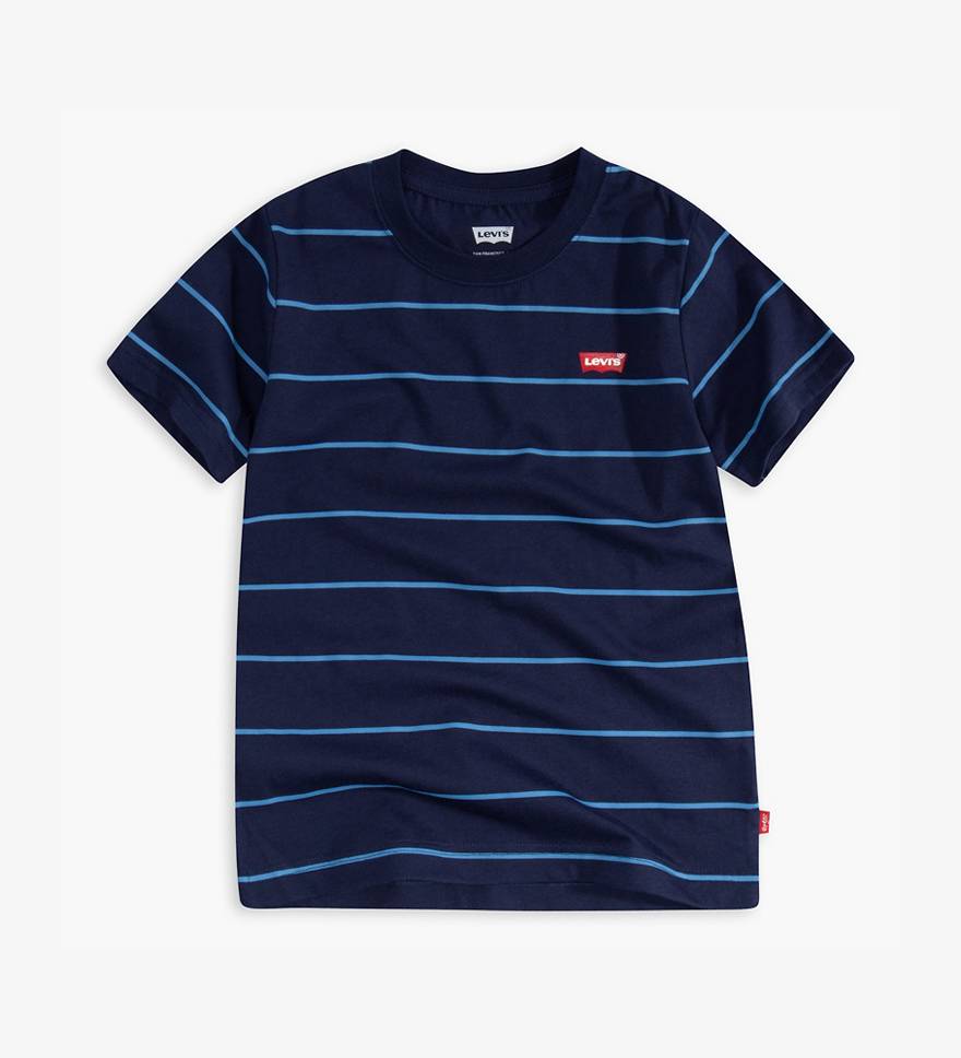 Toddler Boys 2T-4T Striped Indigo Tee Shirt 1