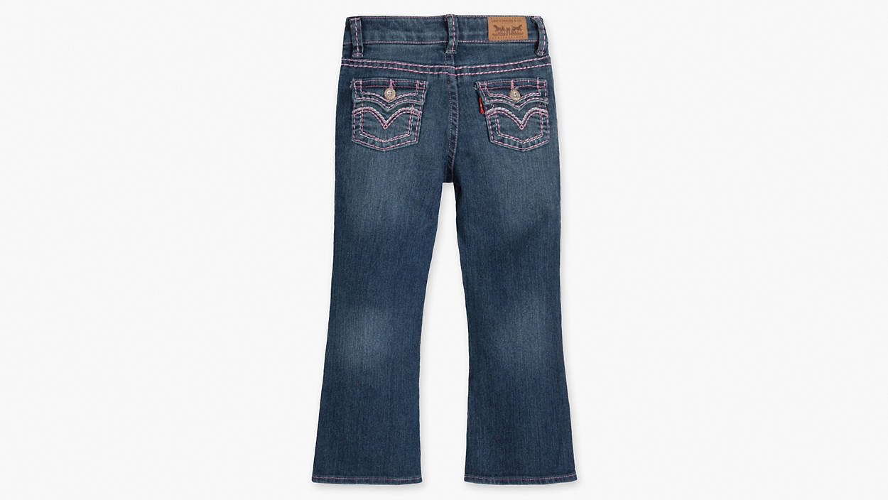 715 Taylor Thick Stitch Bootcut Toddler Girls Jeans 2t-4t - Dark Wash ...