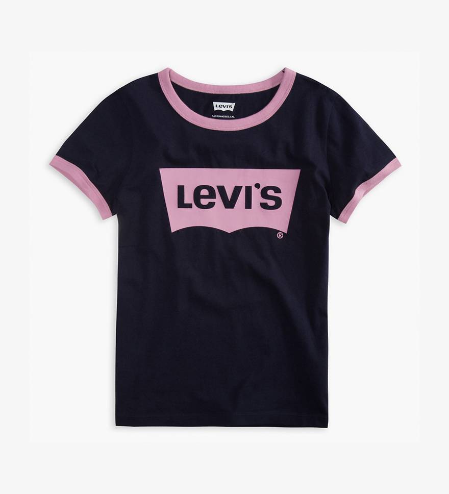 Little Girls 4-6x Retro Ringer Tee Shirt - Blue | Levi's® US