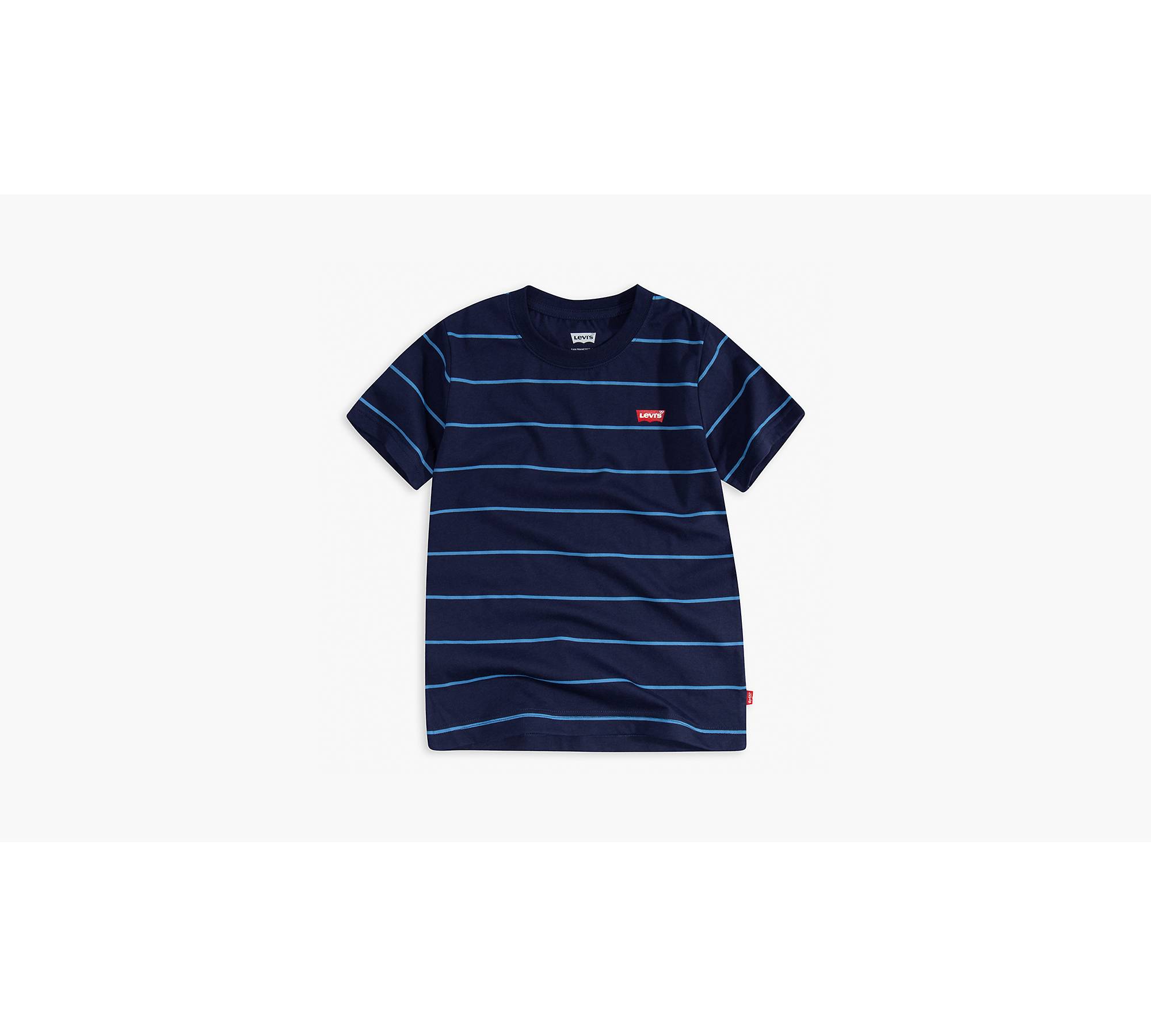 Little Boys 4-7x Striped Indigo Tee Shirt 1