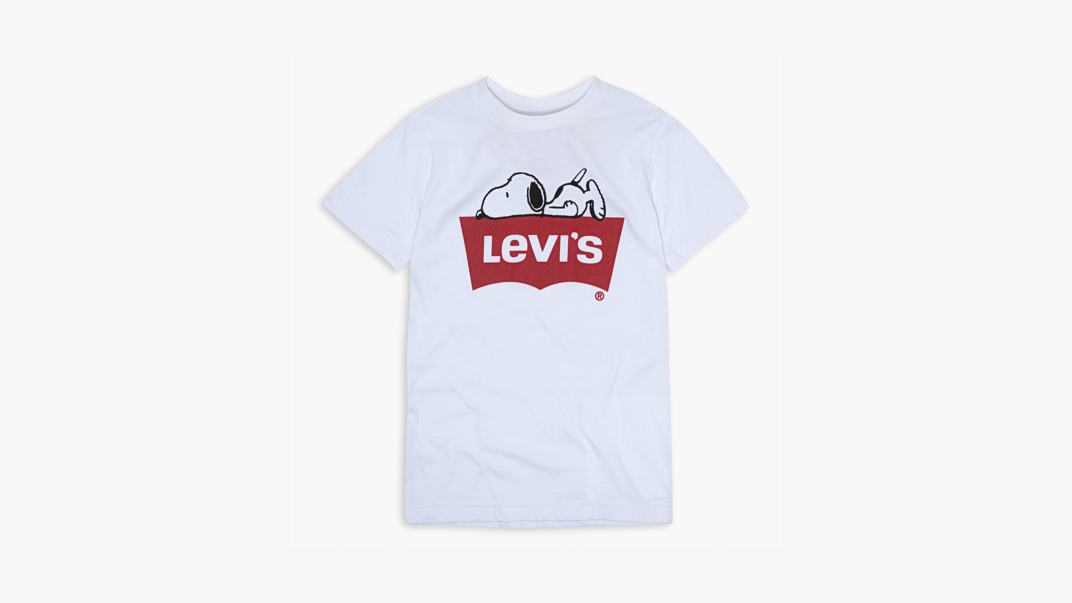 Little 4-7x Levi's® X Peanuts Graphic Tee Shirt - White | US