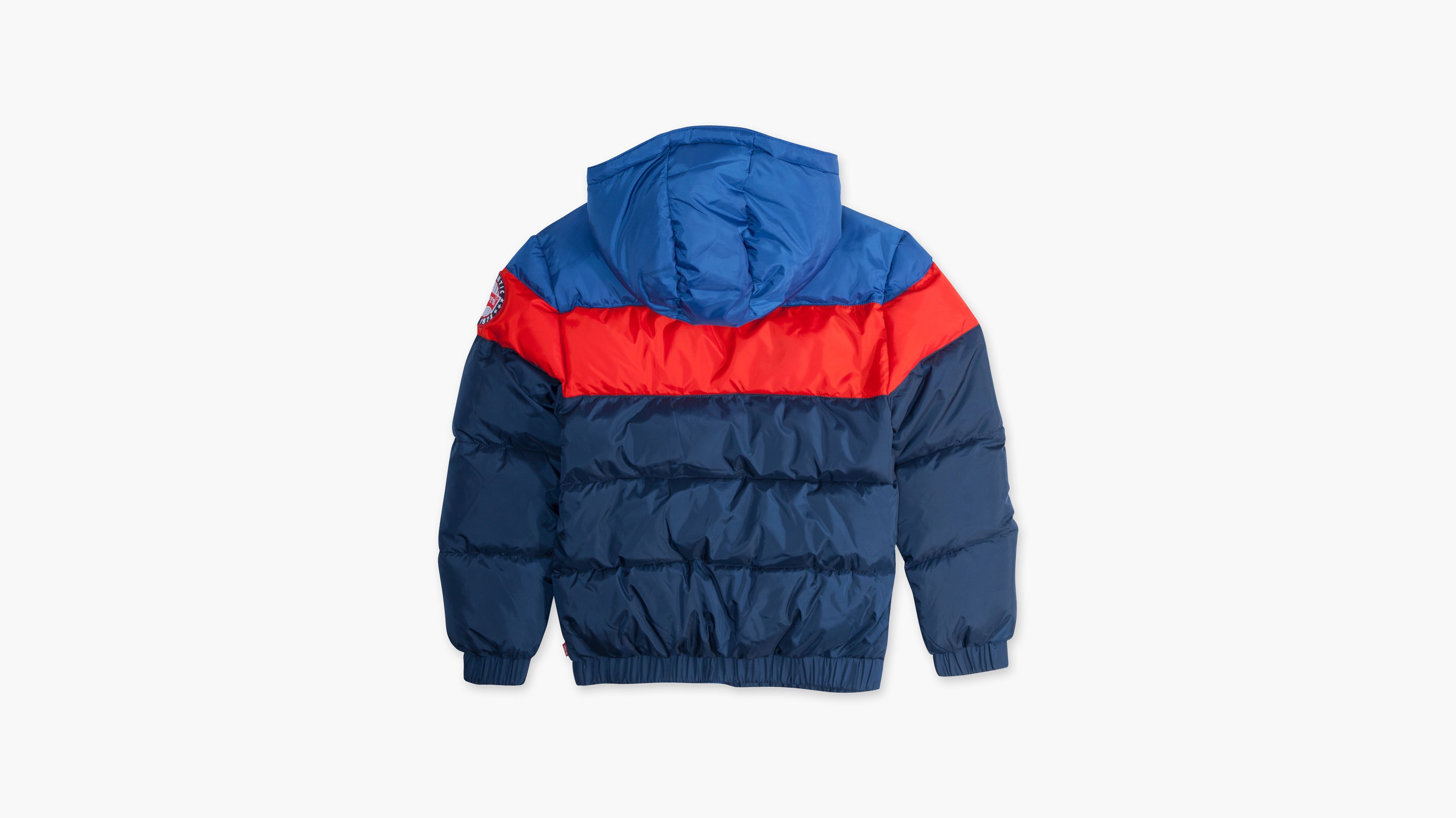 Levi's color block 2025 puffer shirt jacket