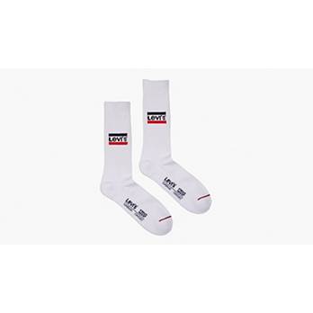 Levi’s® 2-pack Logo Socks - White | Levi's® US