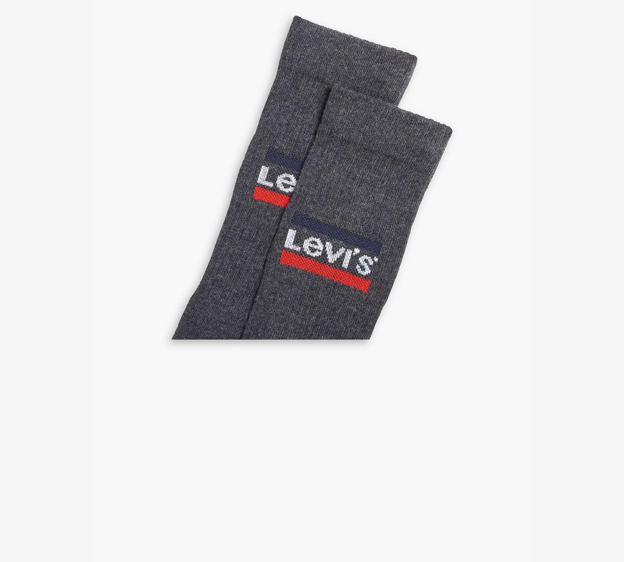 Levi's® 120 Series Regular Cut Socks (2 Pack) - Black | Levi's® US