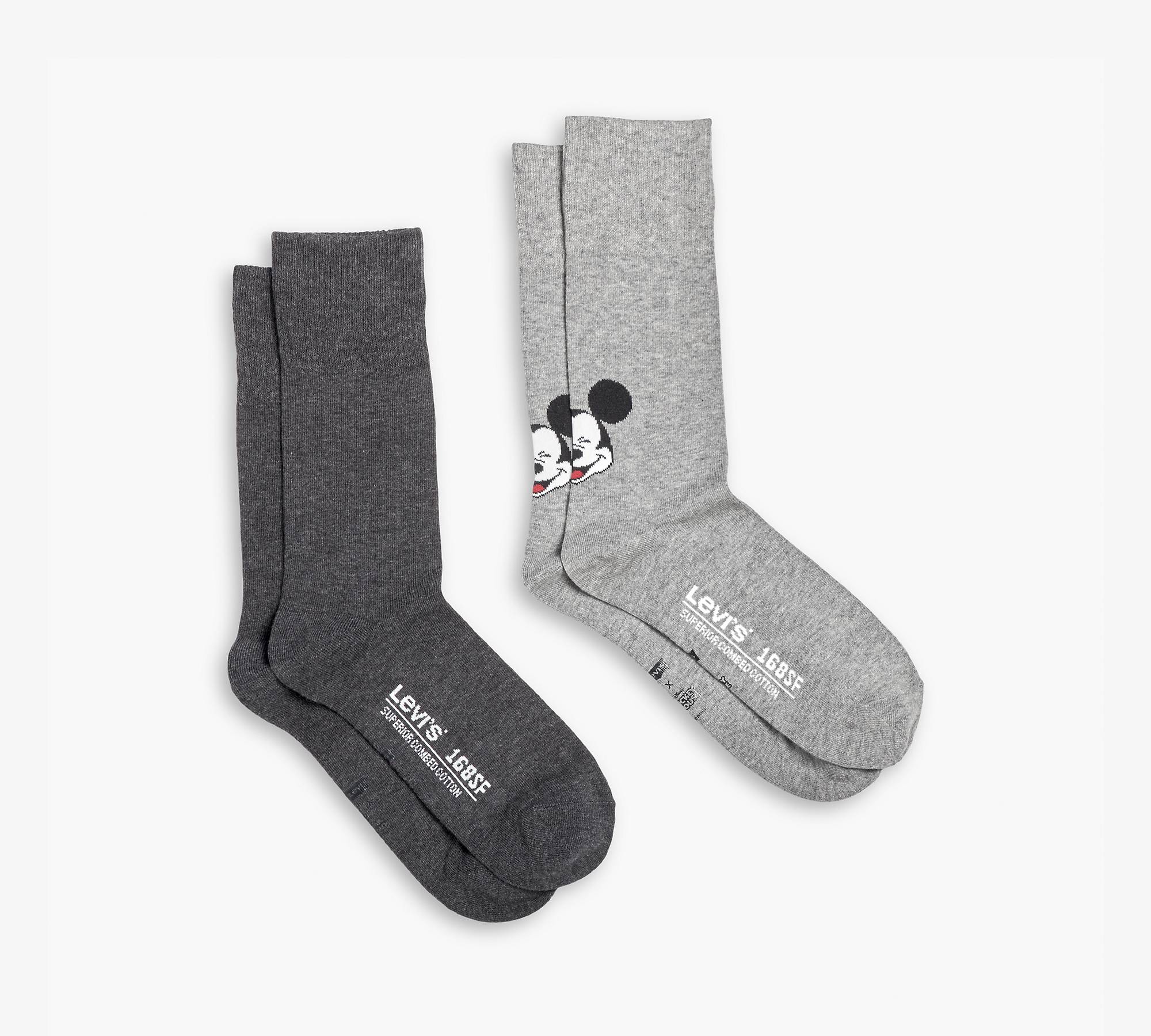 Levi's® x Disney Mickey Mouse Regular Cut Socks (2 Pack) 1