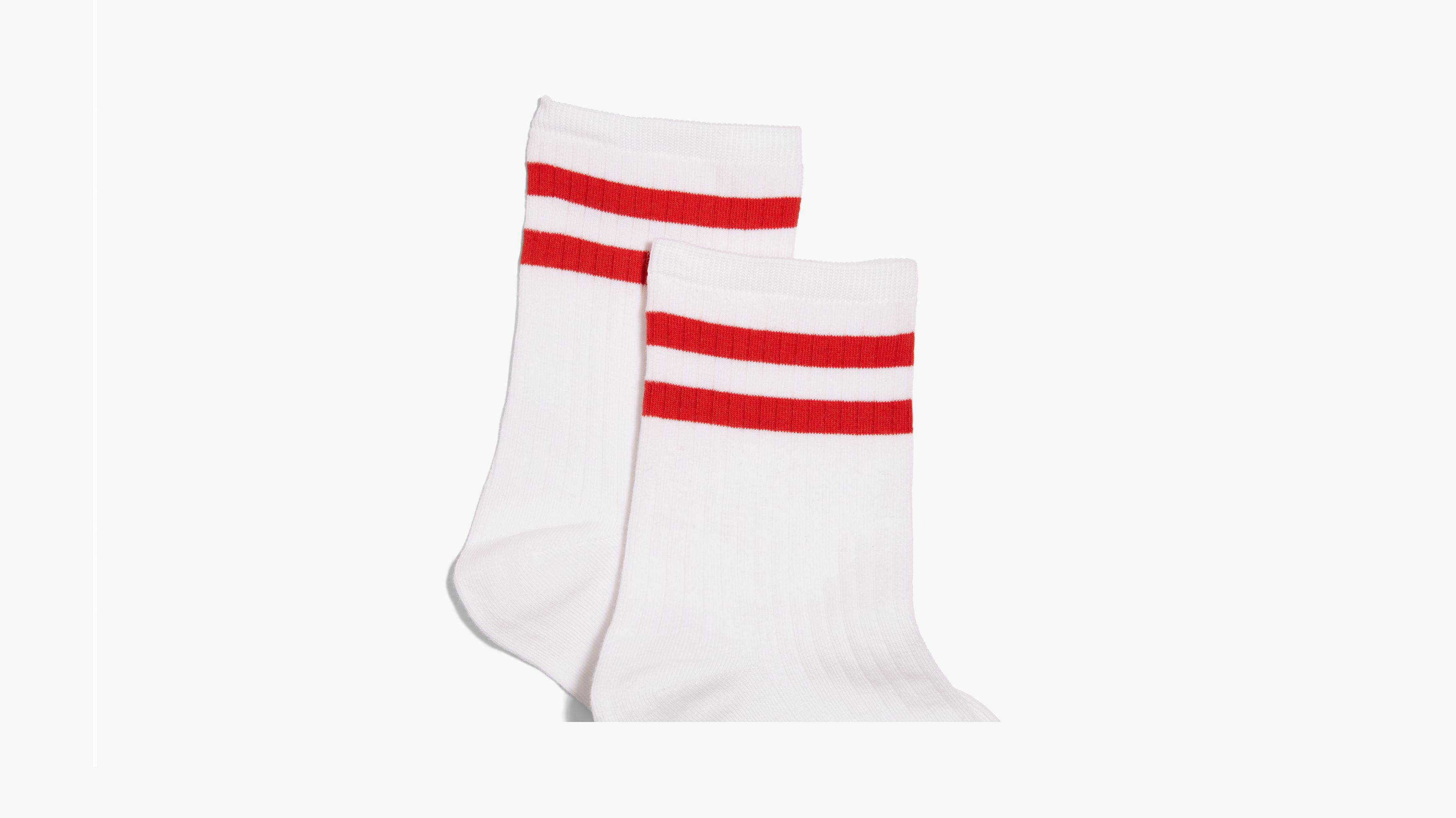 red and white sports socks