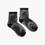 Short Sheer Stripe Sport Socks 1