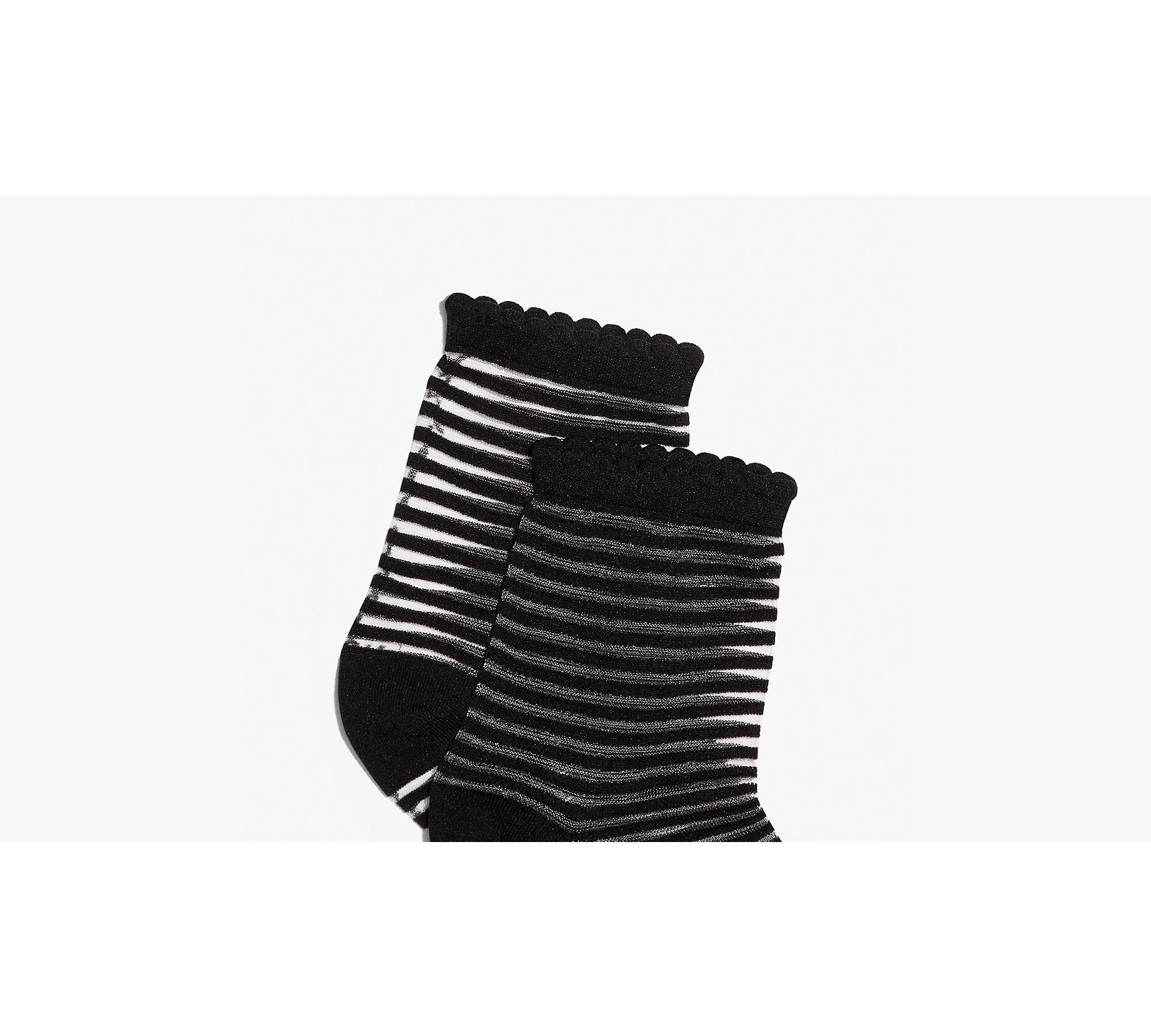 Short Sheer Stripe Sport Socks - Black | Levi's® US