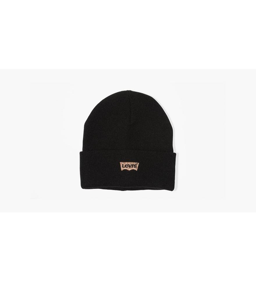 Batwing Embroidered Slouchy Beanie - Black | Levi's® US