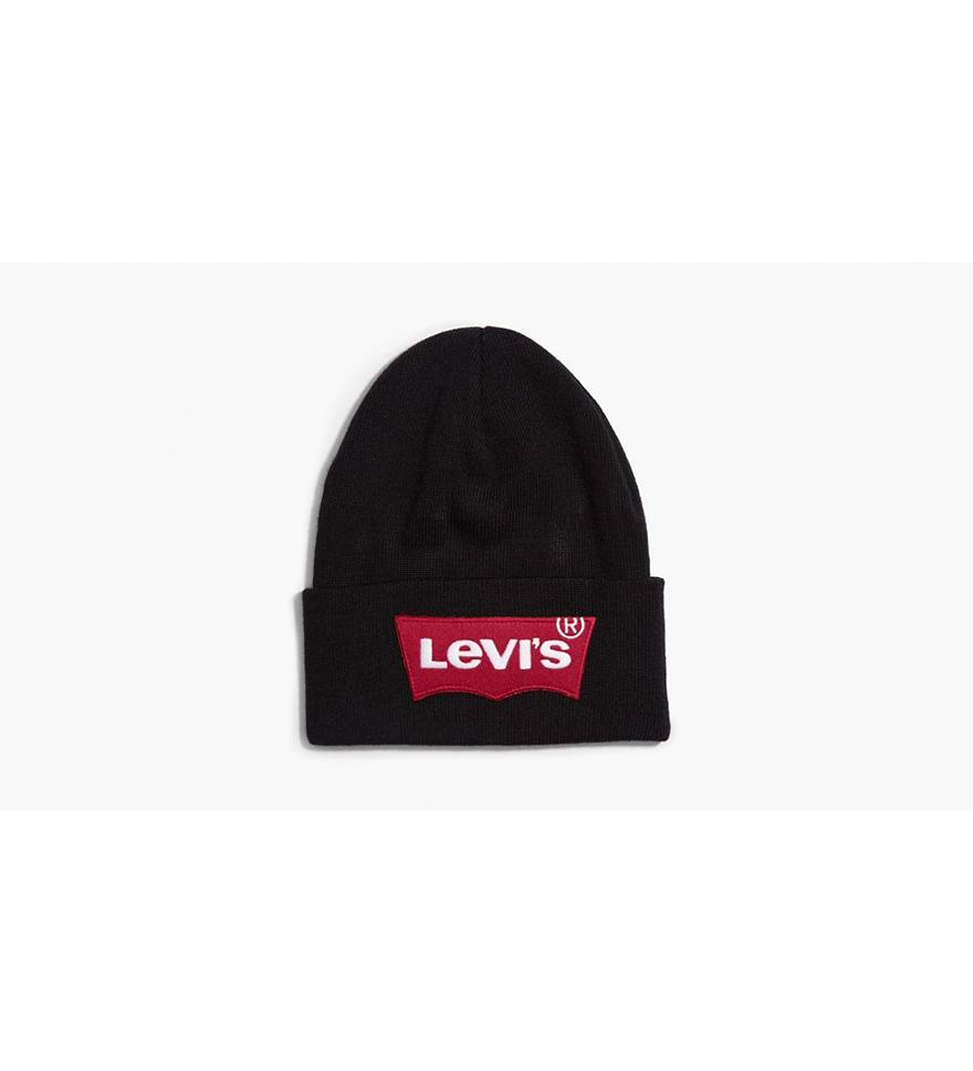 Oversized Levi's® Logo Beanie - Black