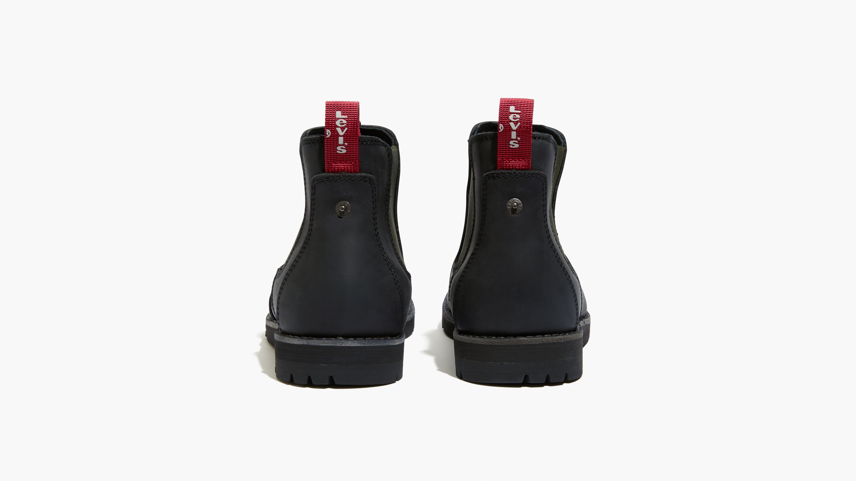 levi's jax leather chelsea boot in black