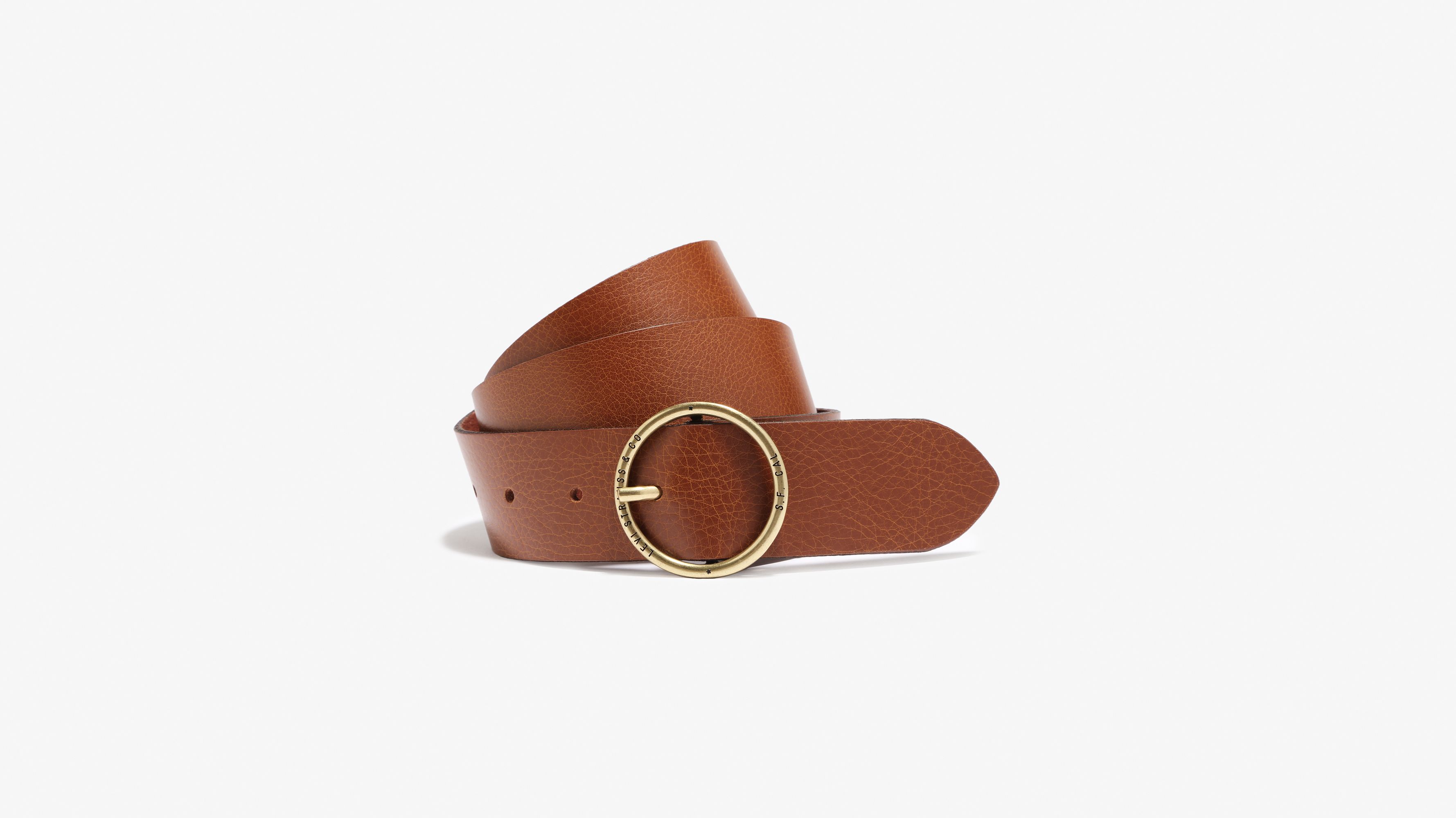  OTHER STORIES Circle Buckle Leather Belt