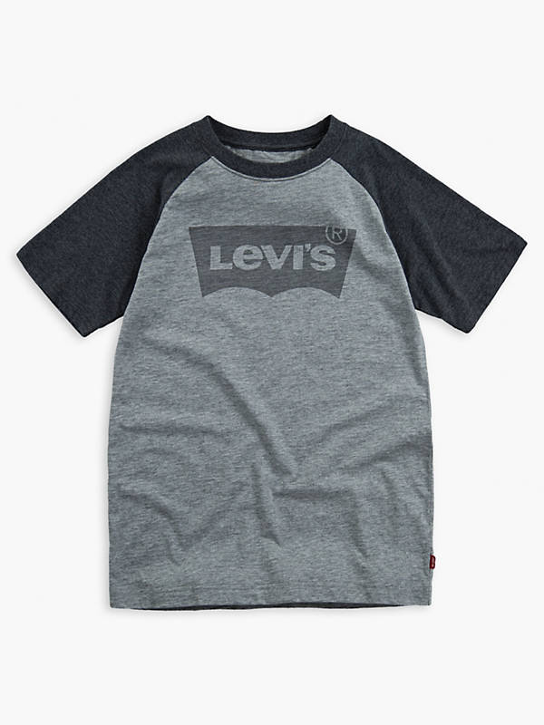Big Boys Raglan Levi's® Logo Tee Shirt - Grey | Levi's® US