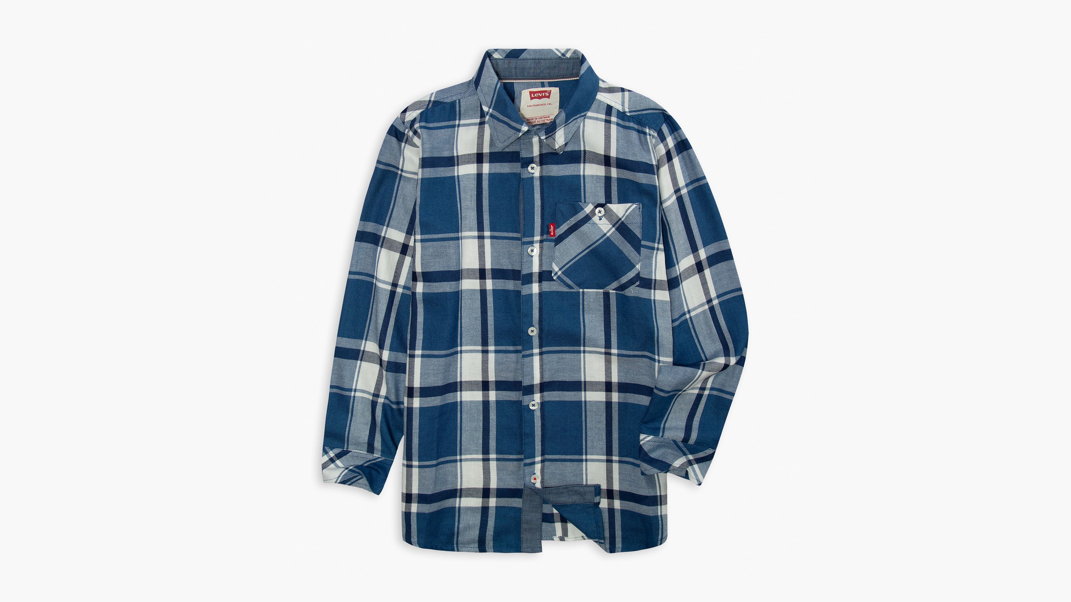 Big Boys Plaid Woven Shirt - Blue | Levi's® US