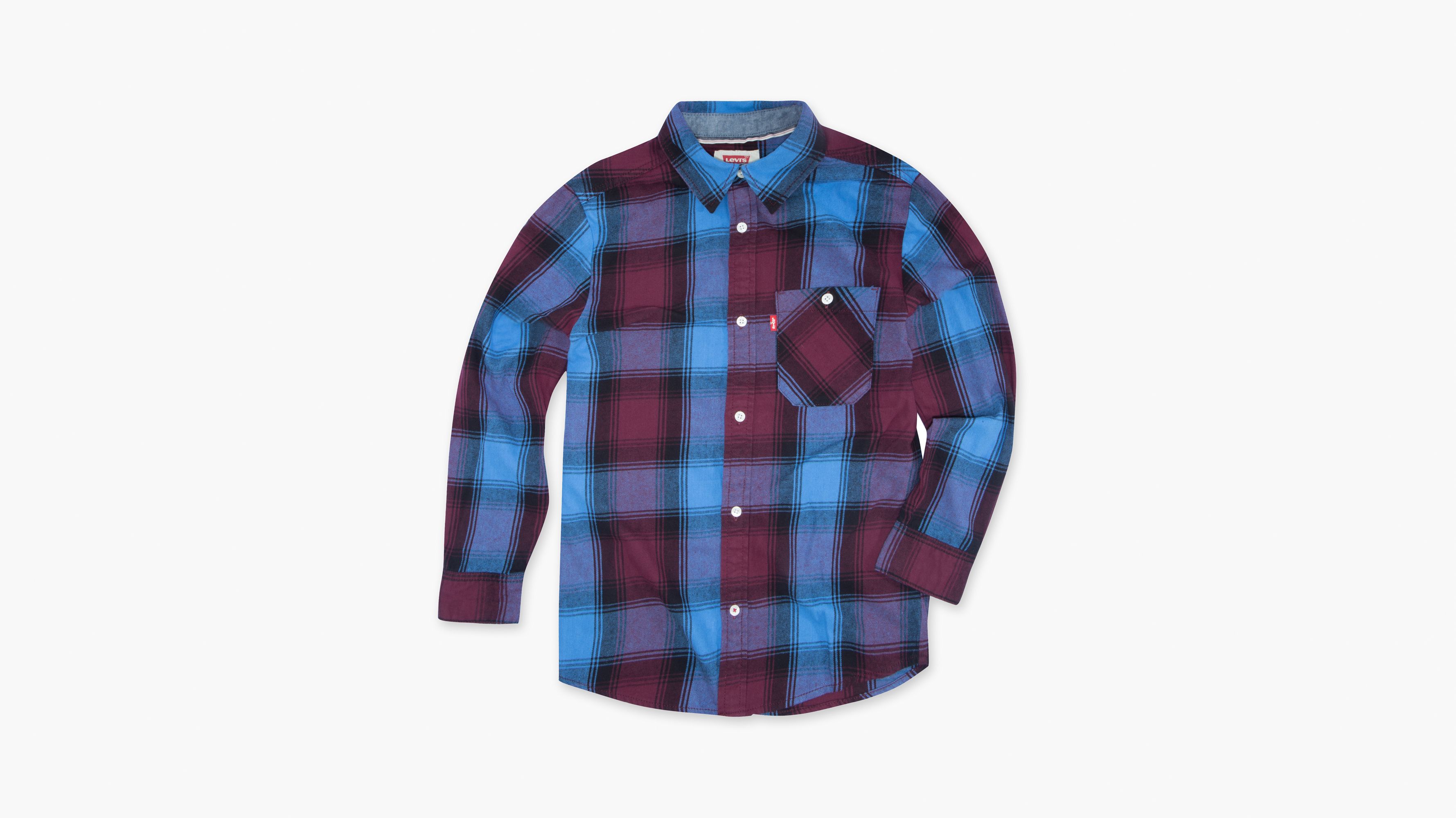 Big Boys Plaid Woven Shirt - Purple | Levi's® US