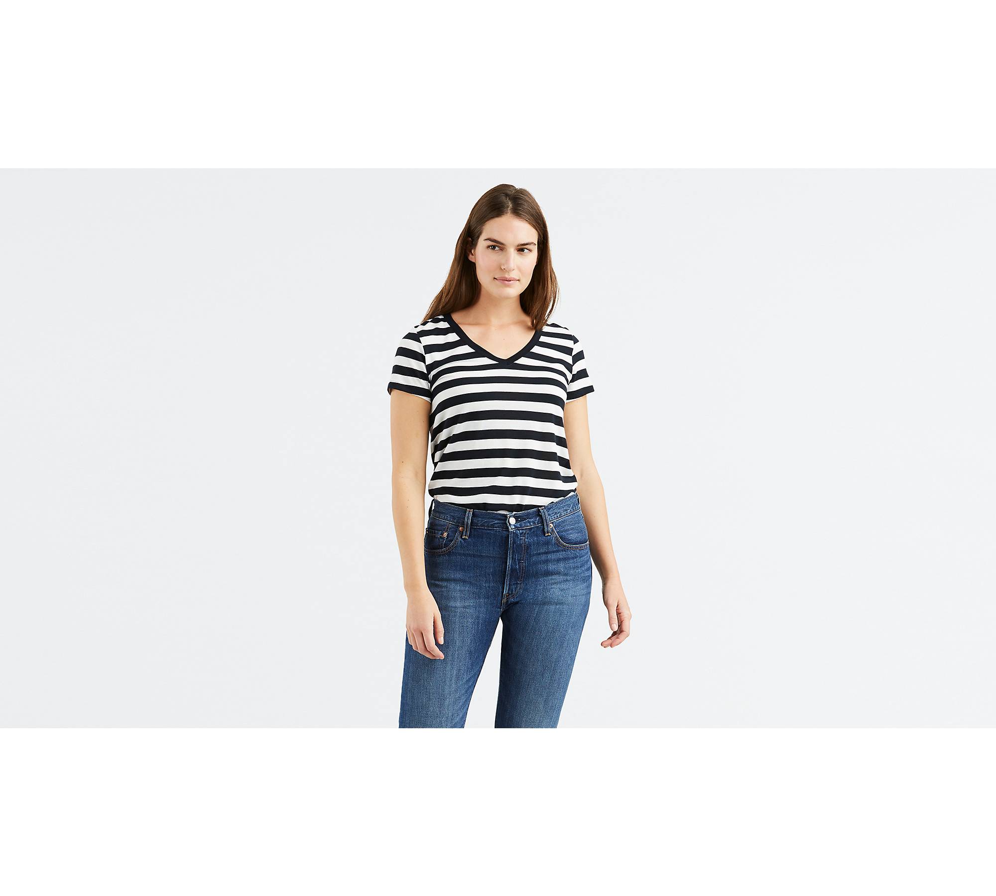 Striped Perfect V-neck Tee Shirt - Multi-color | Levi's® US