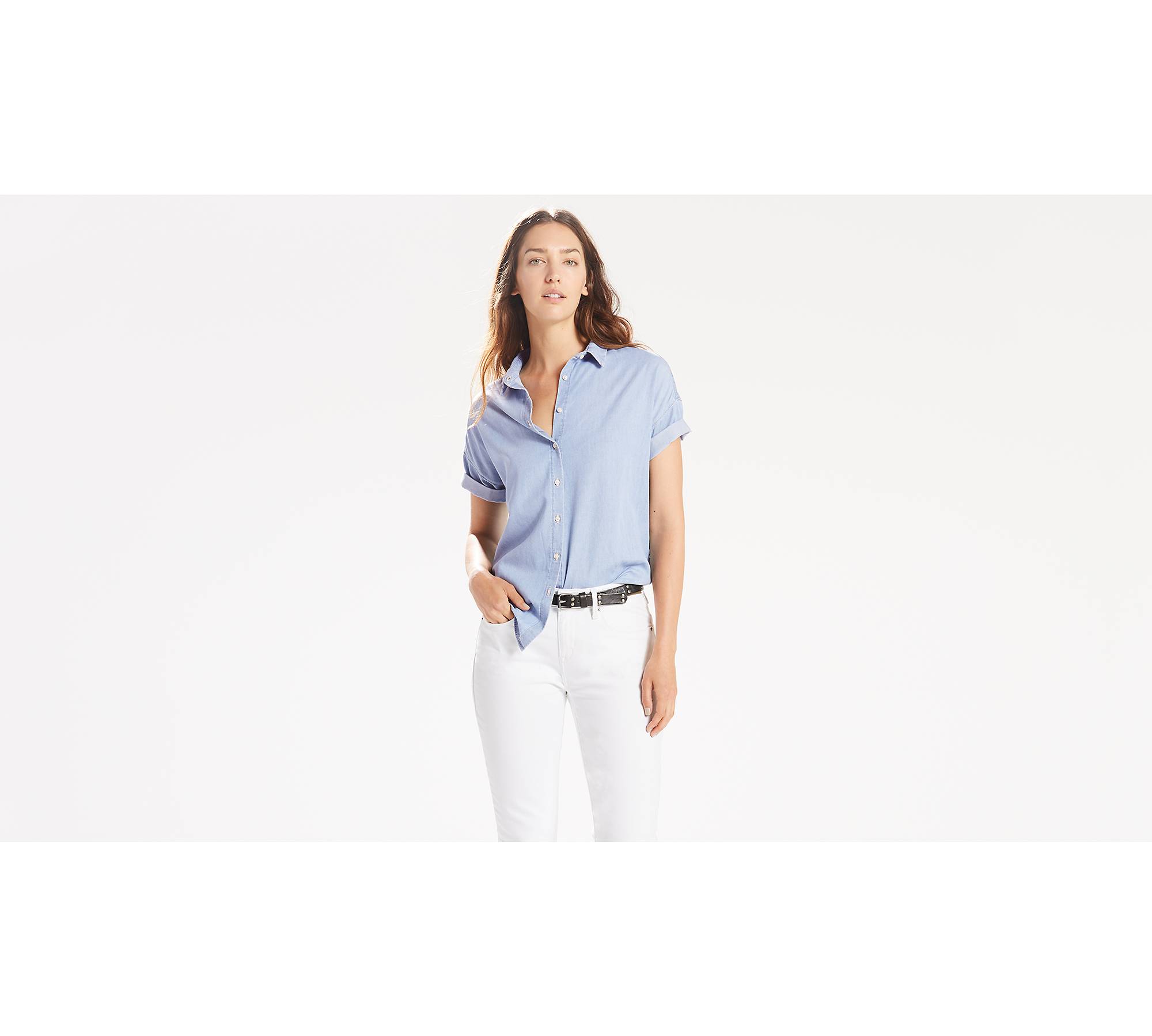 Sadie Short Sleeve Button-up Shirt - Blue | Levi's® US