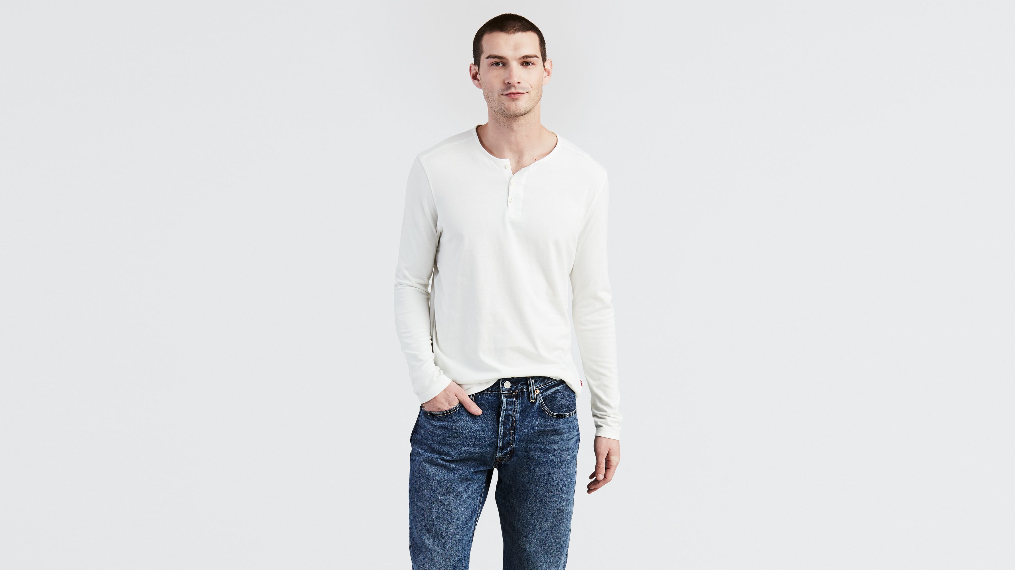 James Dyson Marty Fielding Nøjagtighed Classic Henley Shirt - White | Levi's® US
