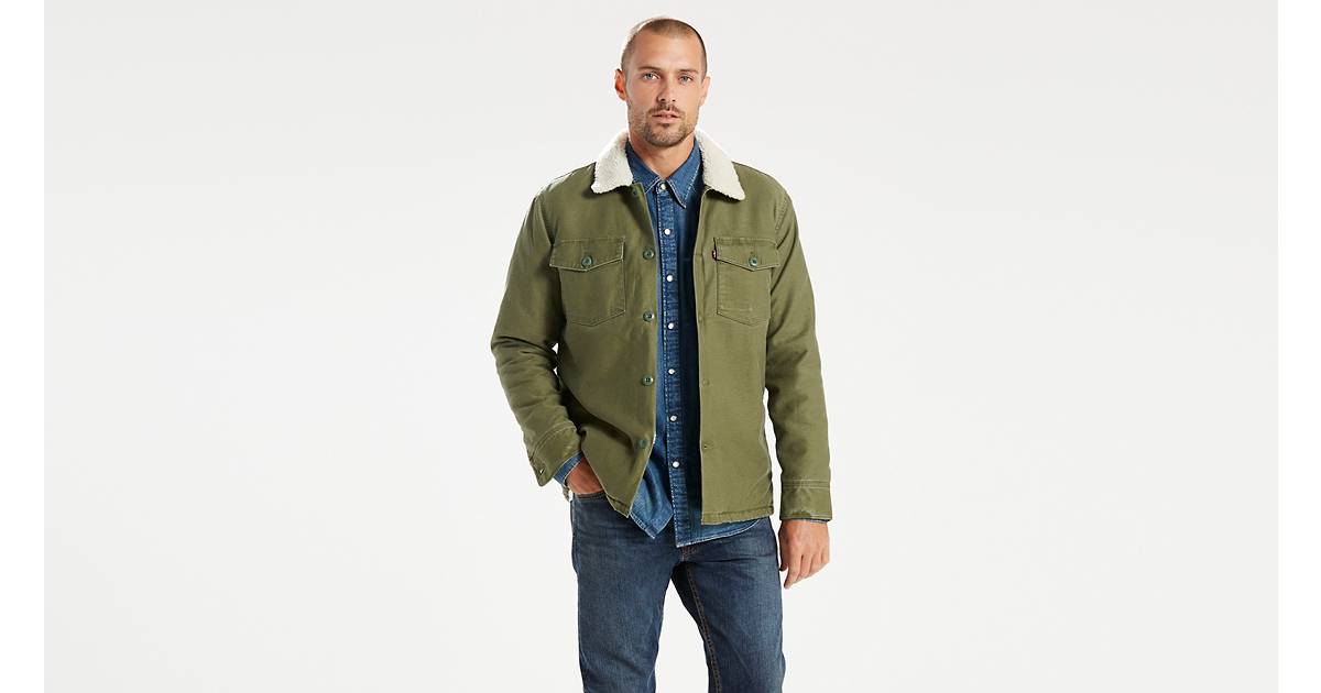 Sherpa Military Shirt Jacket - Green | Levi's® CA