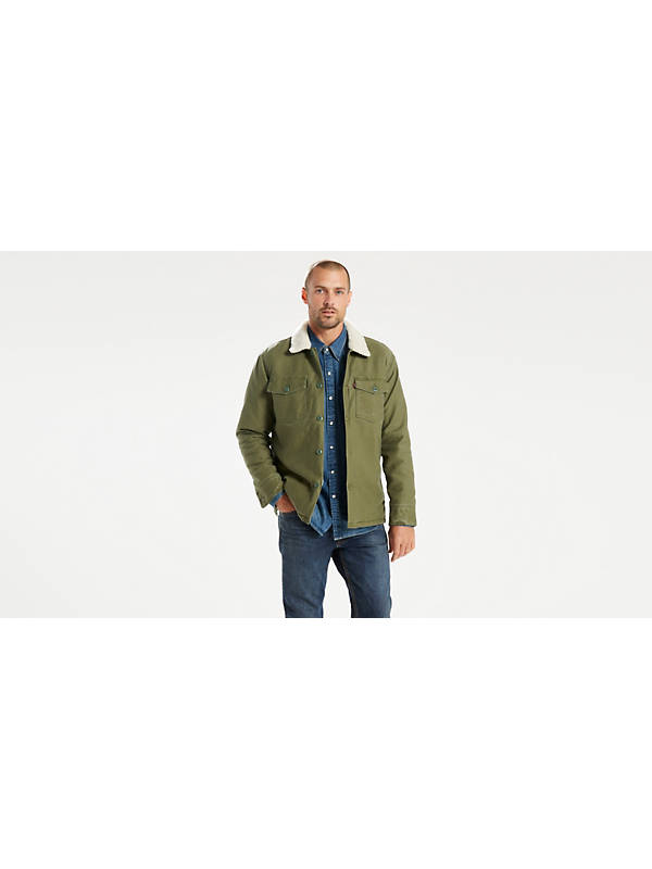 Sherpa Military Shirt Jacket - Green | Levi's® US