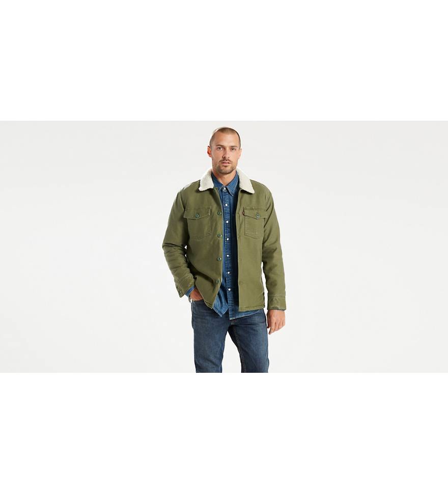 Sherpa Military Shirt Jacket - Green | Levi's® US