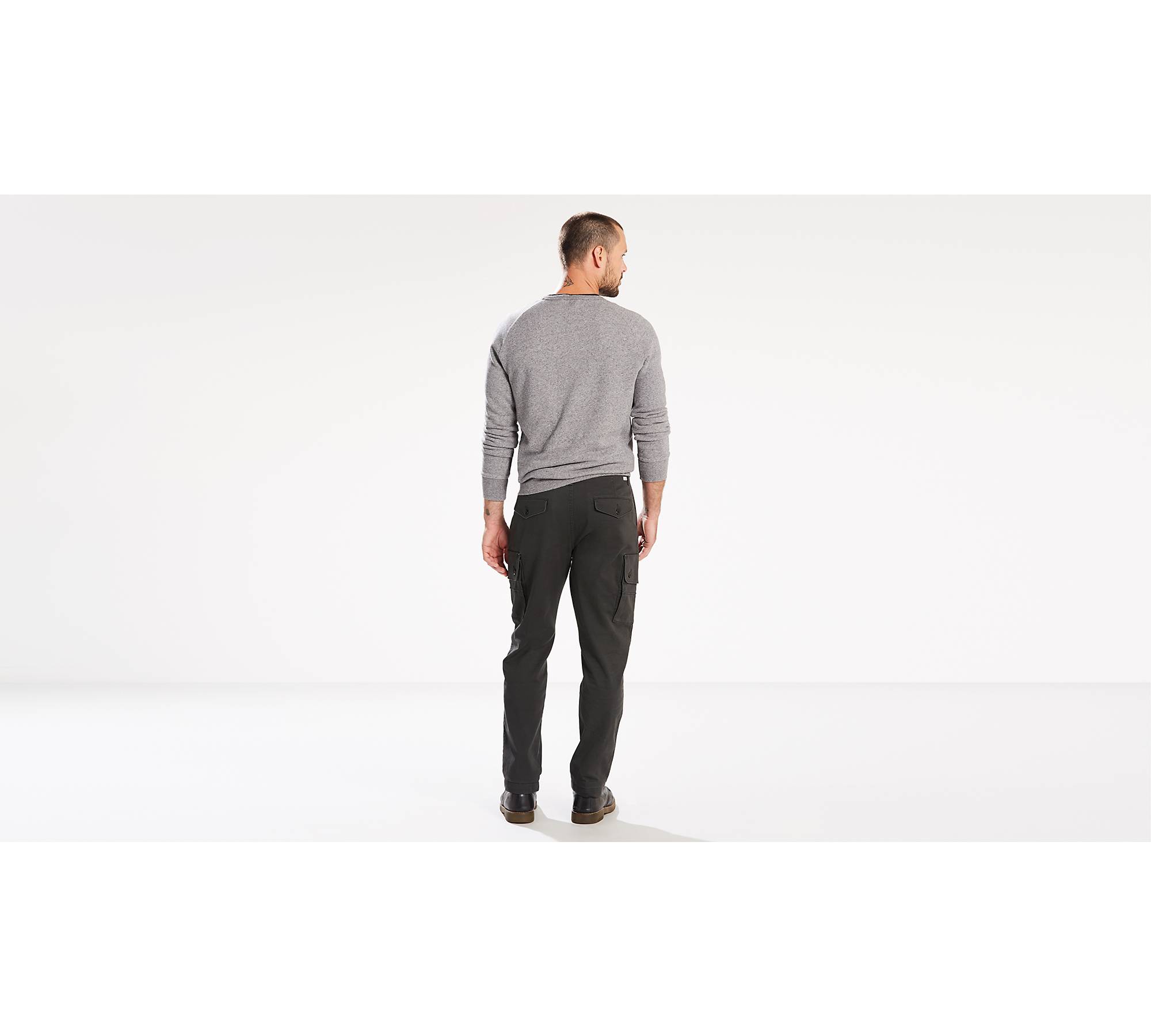 Slim Tapered Cargo Pants - Grey
