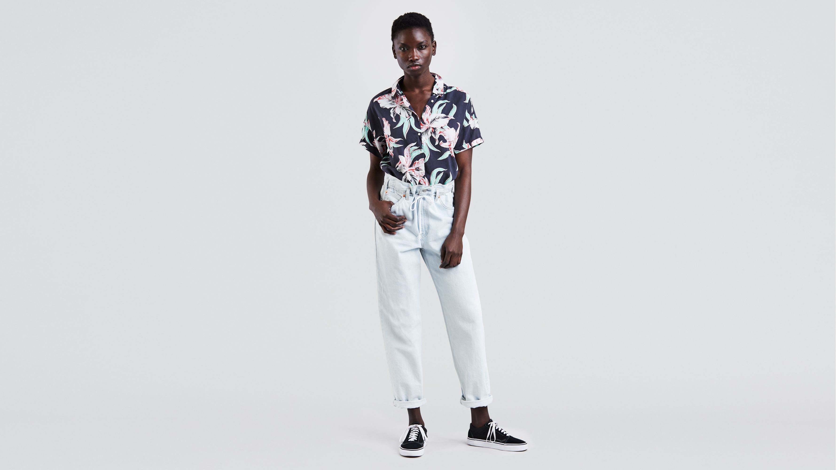 women's jeans tapered leg