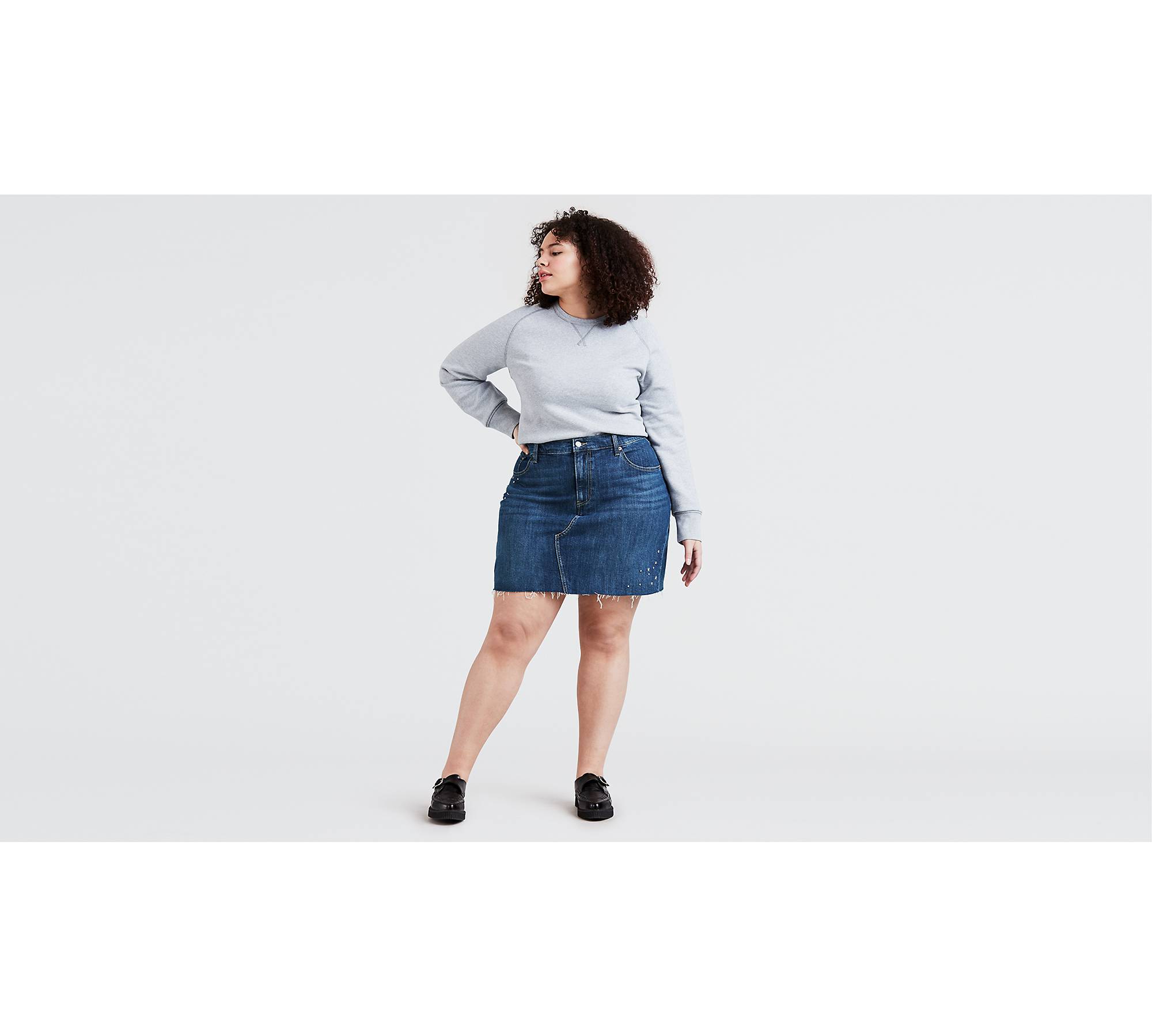 Short Jean Skirt for Womens Plus Sizes by Dressing For His Glory