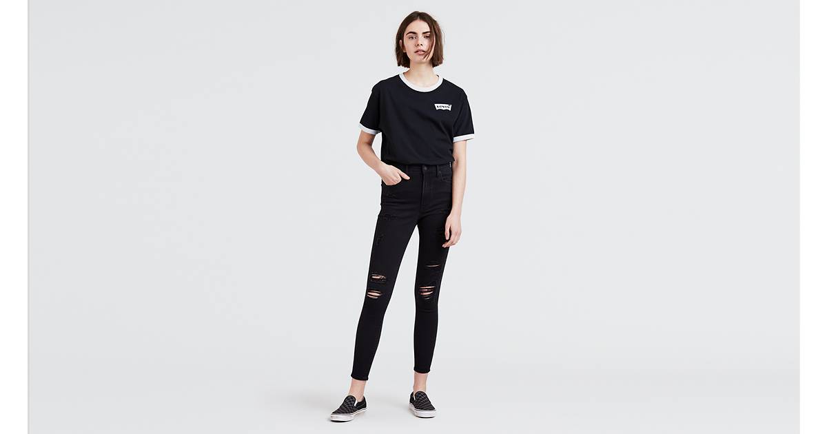 Mile High Super Skinny Ankle Women's Jeans - Black | Levi's® US