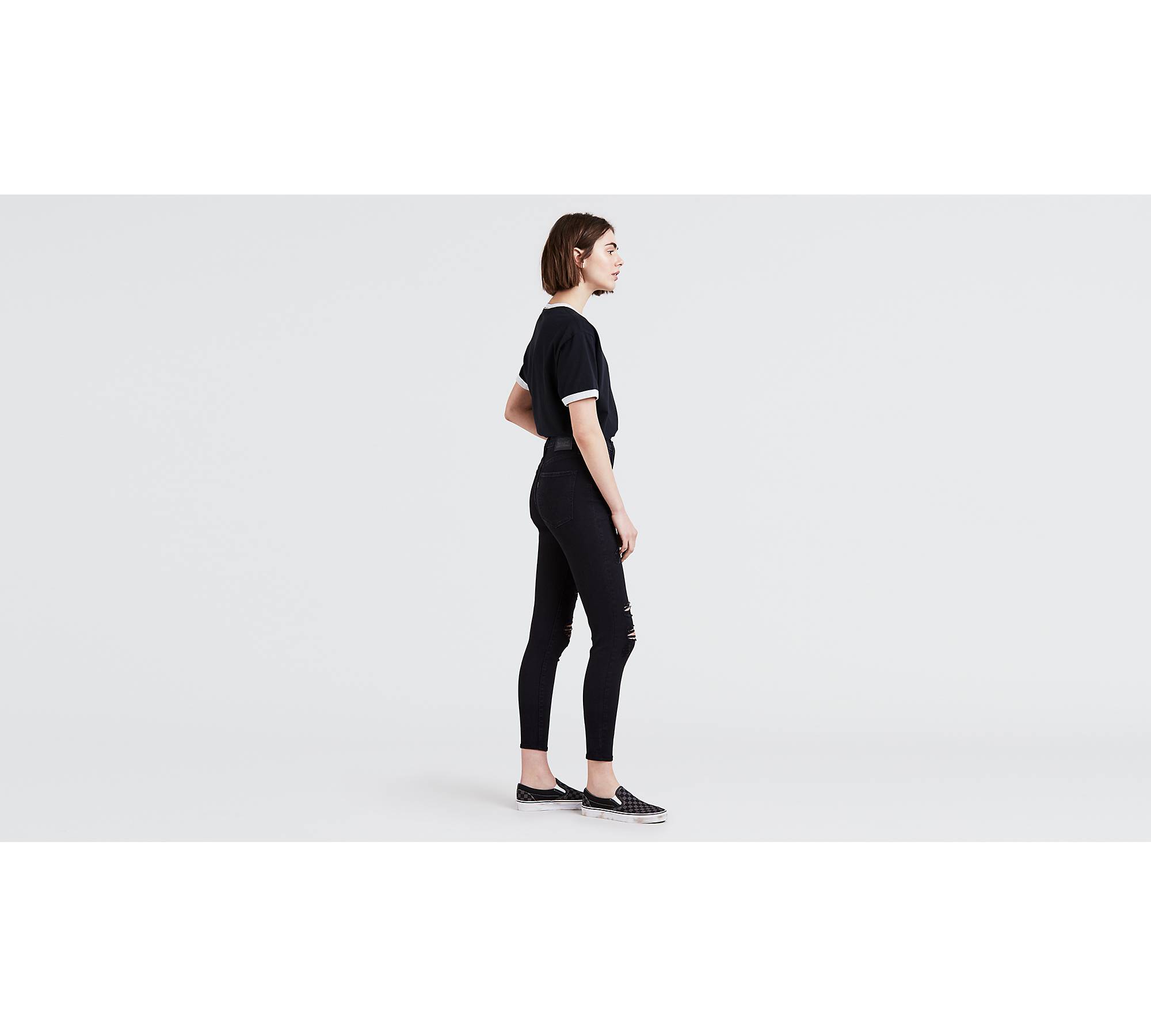 Mile High Super Skinny Ankle Women's Jeans - Black | Levi's® US
