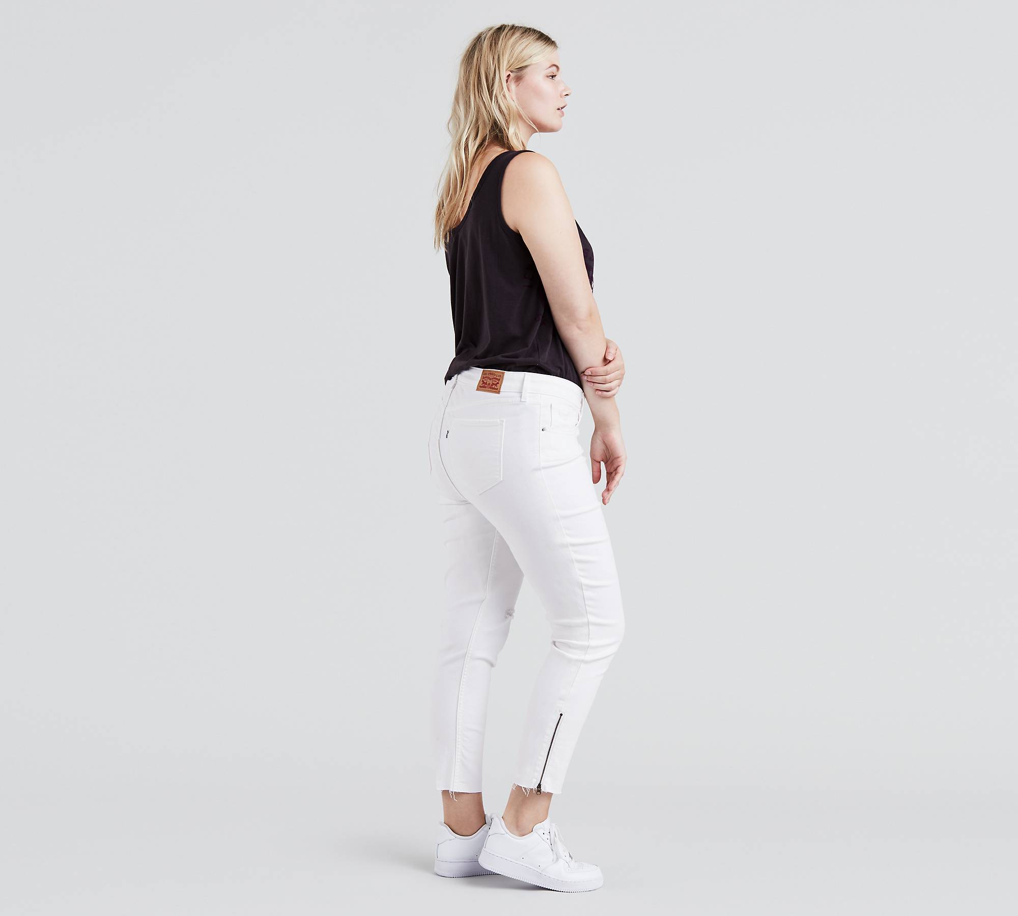 711 Skinny Ankle Zip Women's Jeans (plus Size) - White | Levi's® US