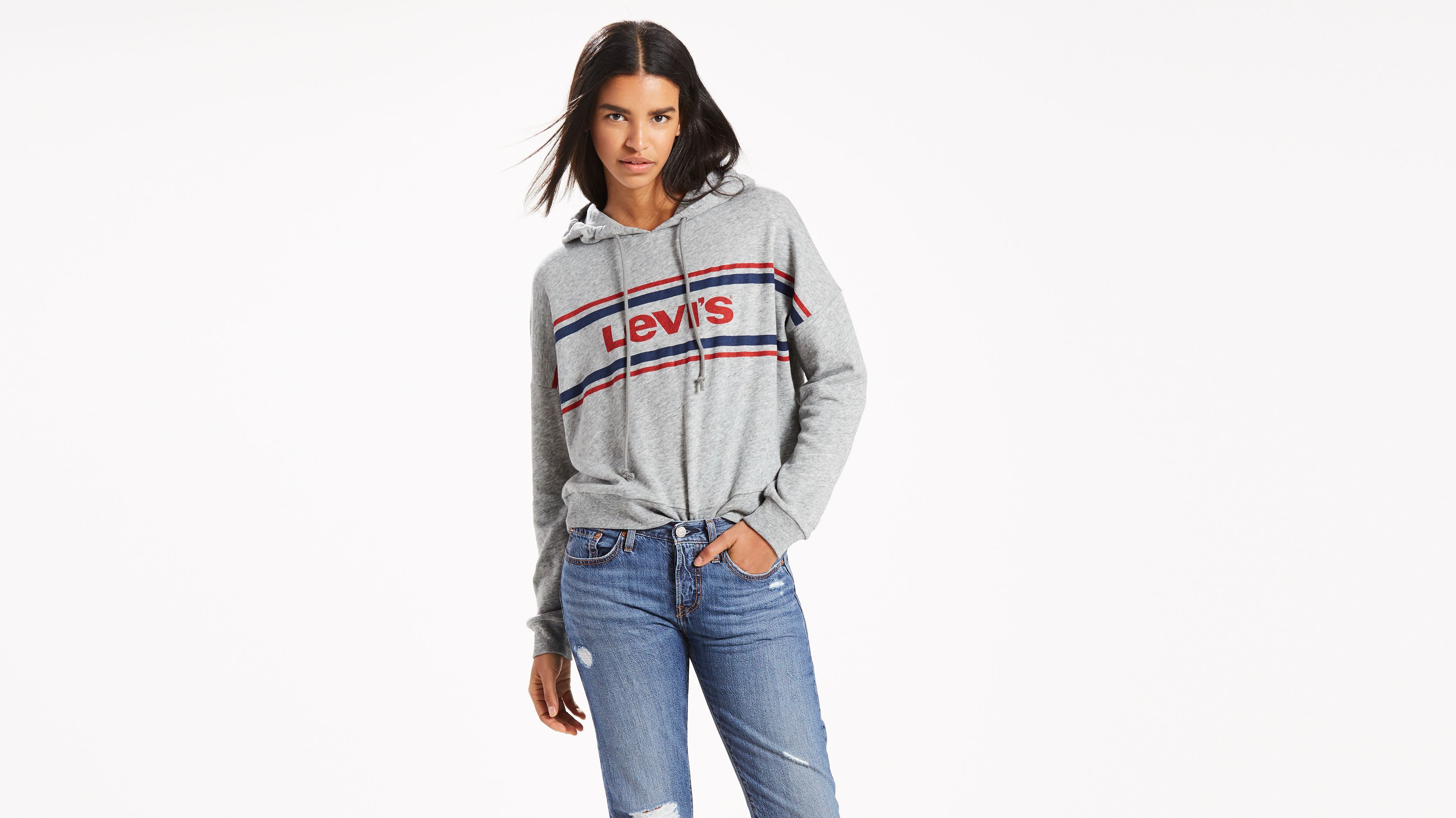 Graphic Track Hoodie Grey Levi s US