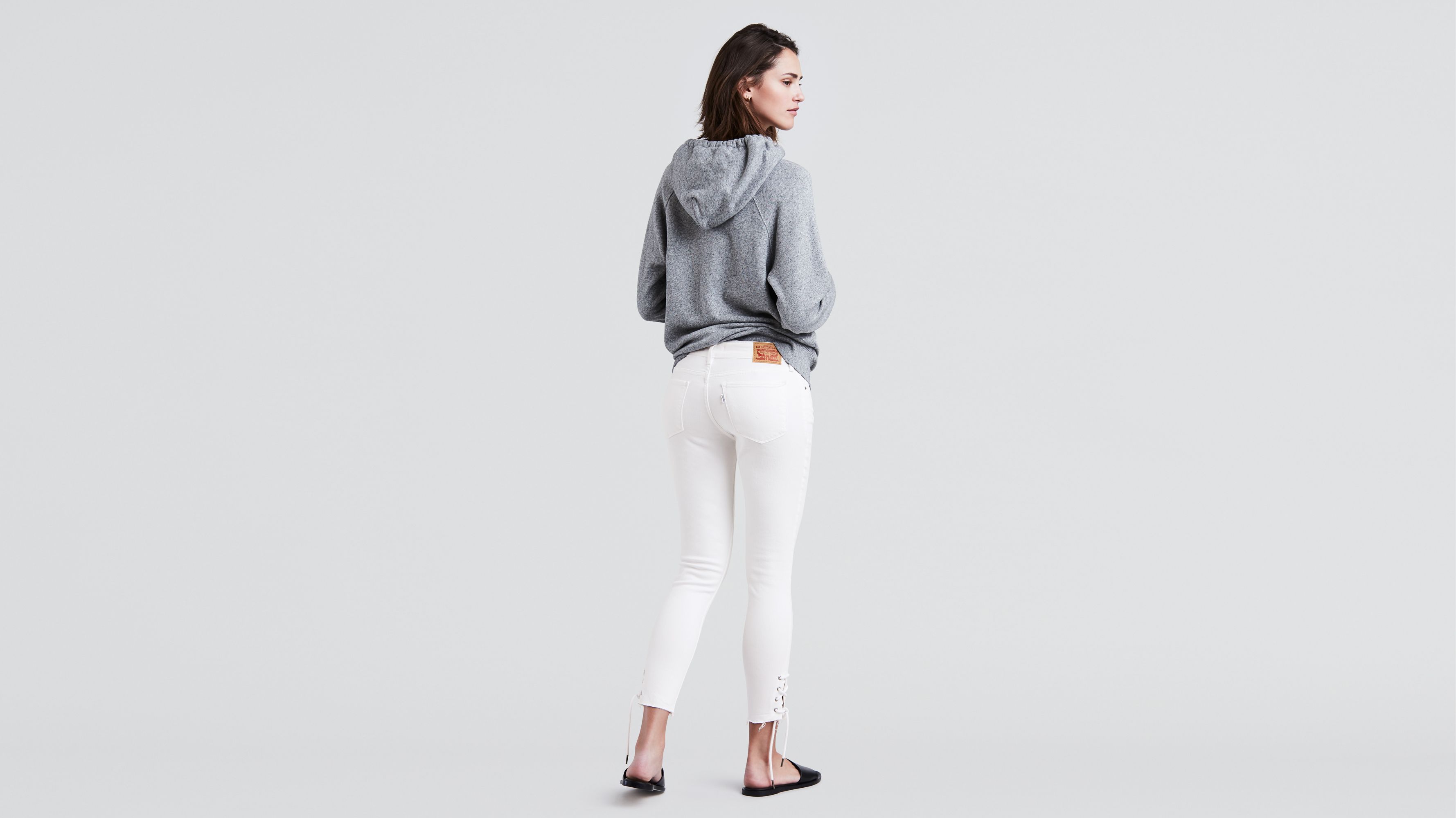 711 Skinny Lace Up Women's Jeans - White | Levi's® US