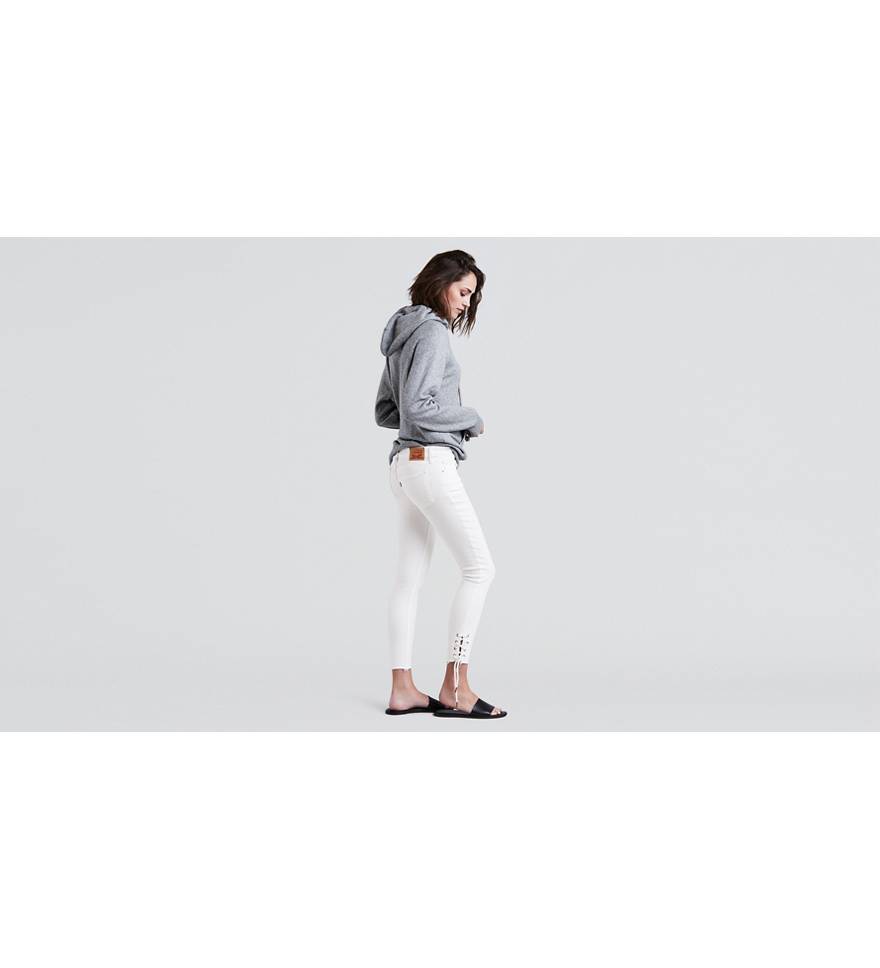 711 Skinny Lace Up Women's Jeans - White | Levi's® US