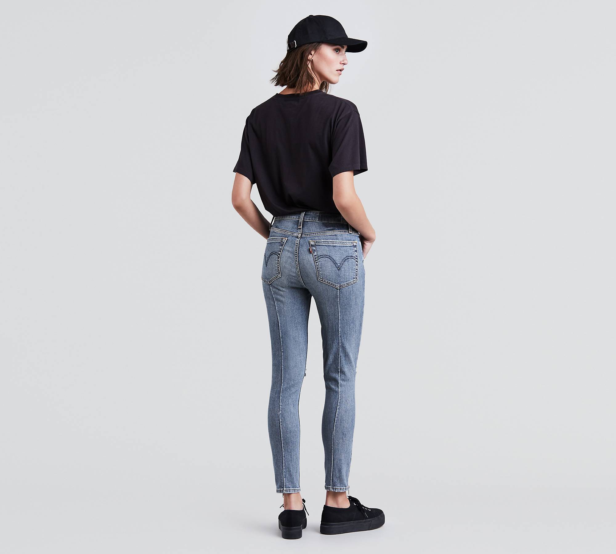 721 High Rise Altered Zip Skinny Women's Jeans - Medium Wash | Levi's® CA