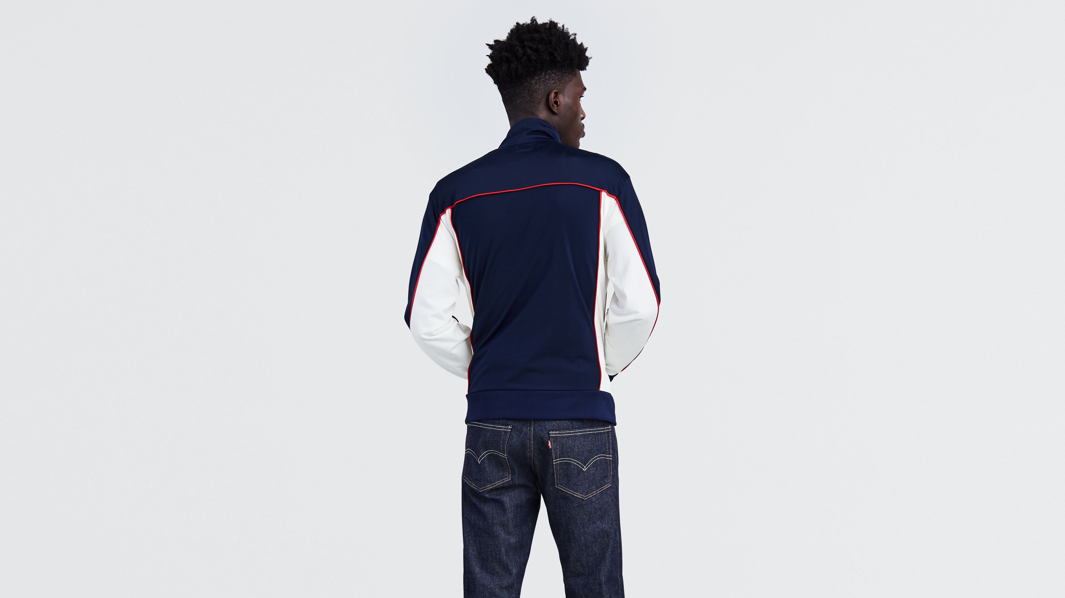 Track jacket and on sale jeans