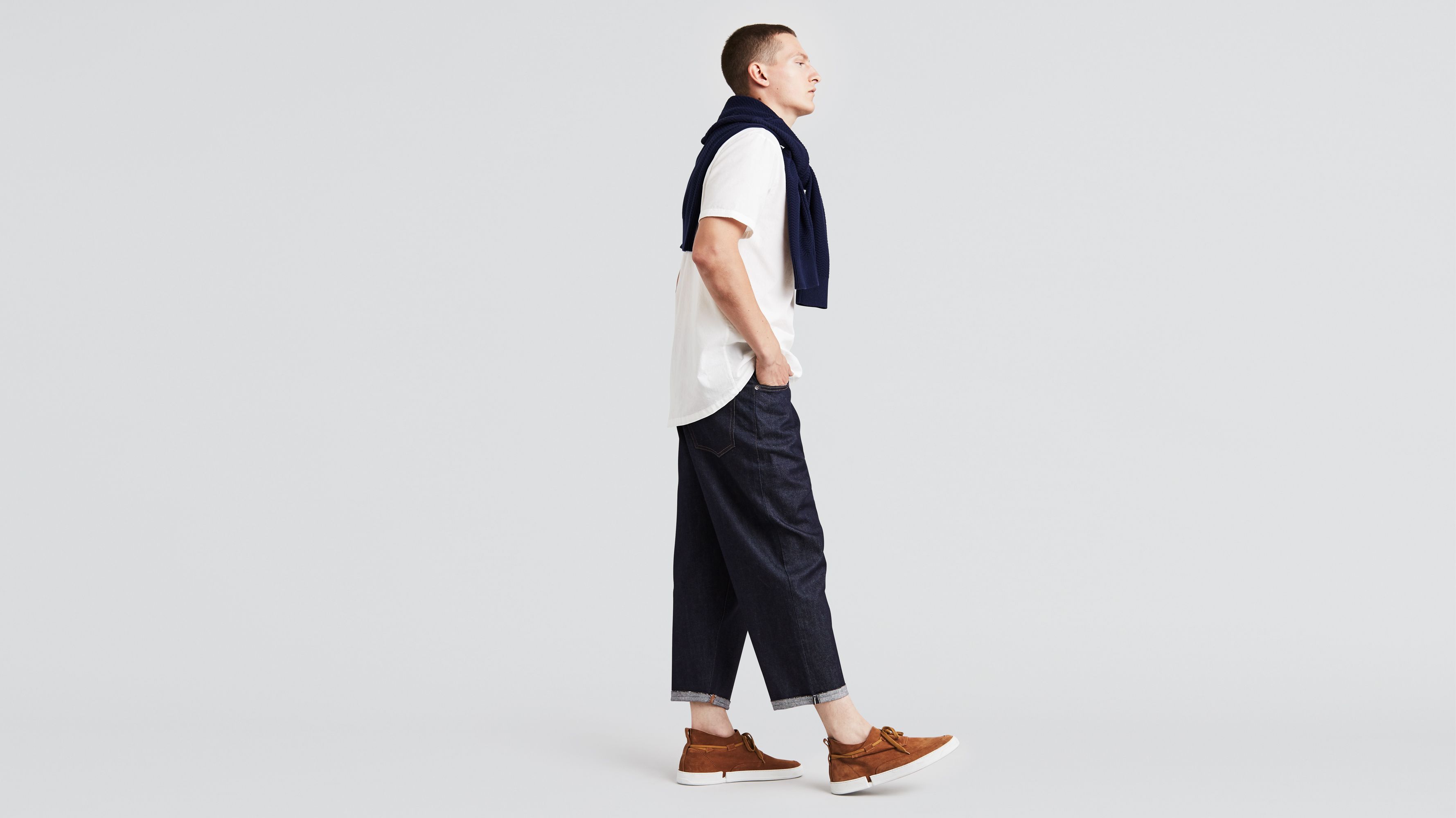 Broad Cropped Wide Leg Jeans - Dark Wash | Levi's® CA