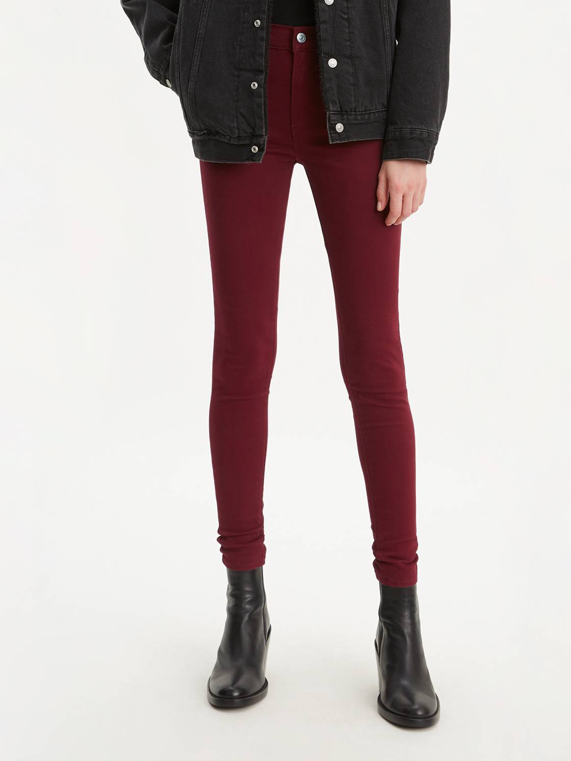 720 Jean super filiforme taille haute pour femme 1