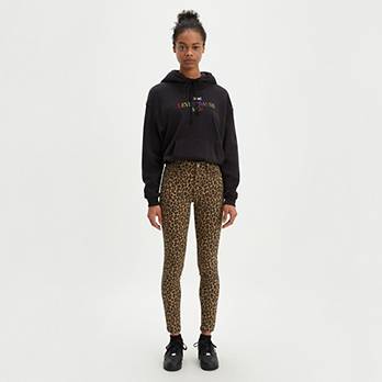 720 High Rise Super Skinny Leopard Print Women's Jeans 1