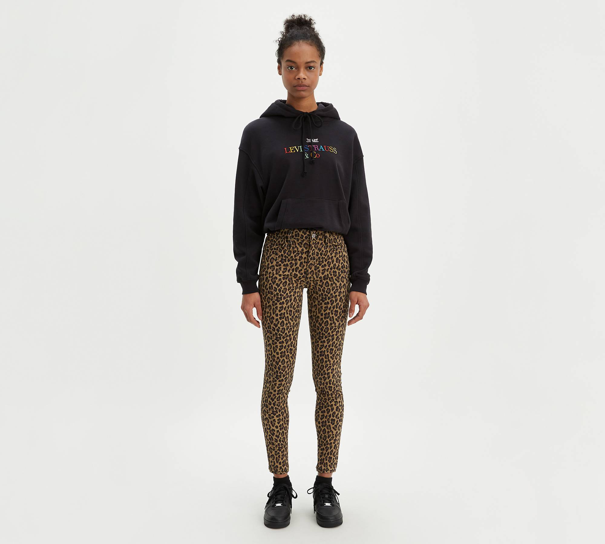 720 High Rise Super Skinny Leopard Print Women's Jeans 1