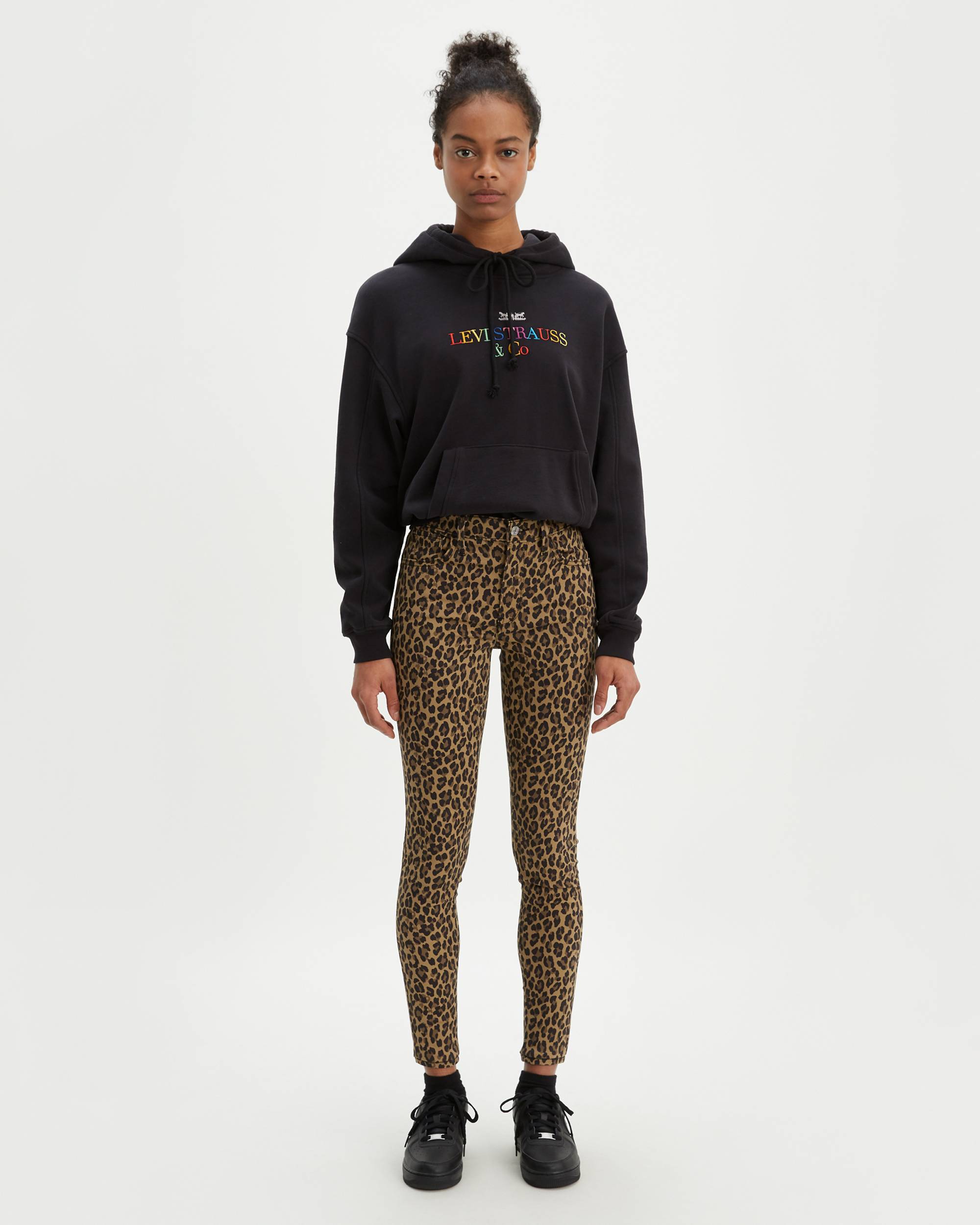 720 High Rise Super Skinny Leopard Print Women's Jeans 1