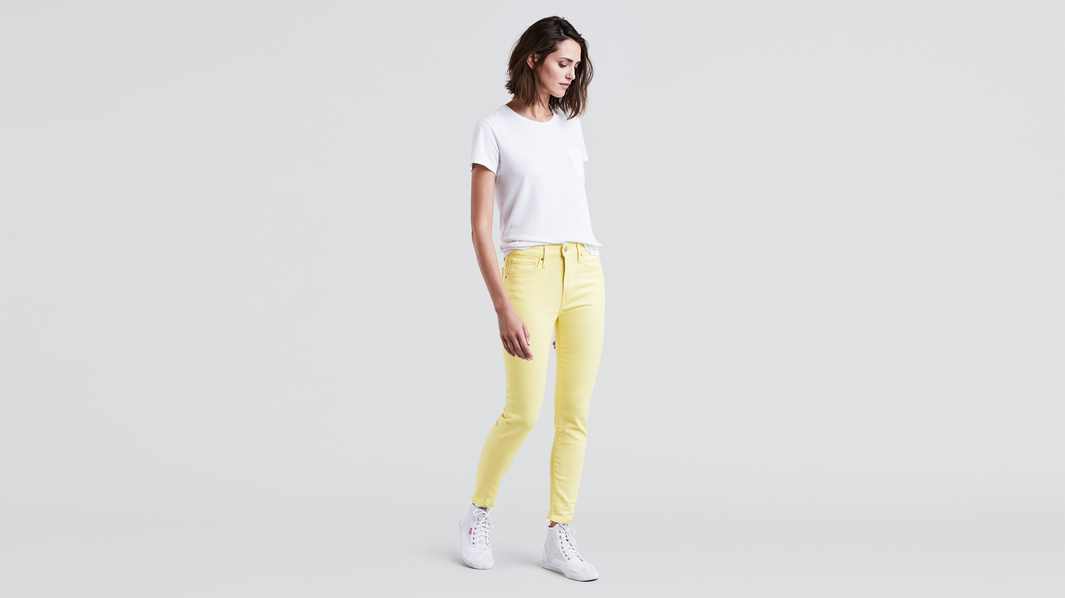 yellow levi jeans