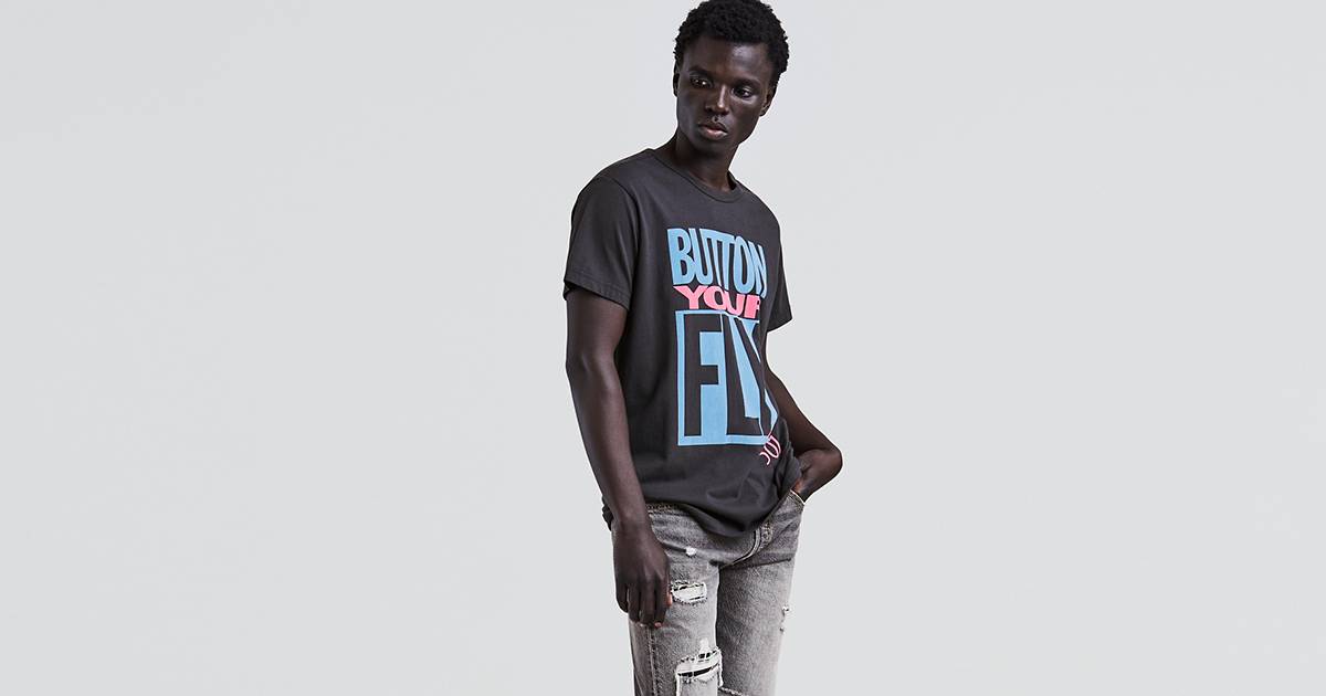 Button Your Fly Tee Shirt - Black | Levi's® US