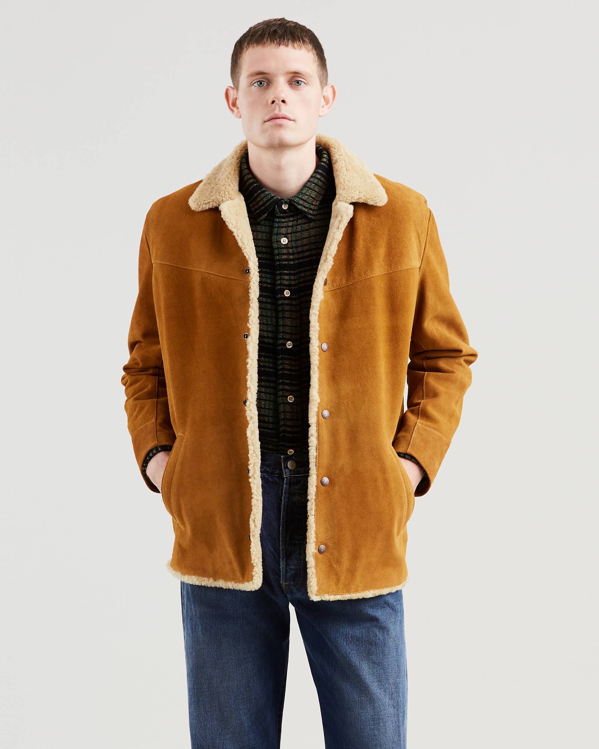 Suede Sherpa Trucker Jacket 1