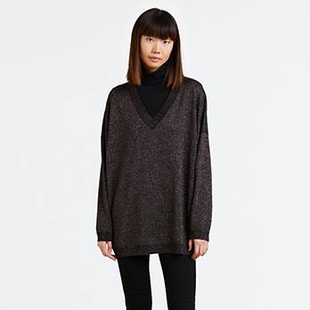 Oversized V-neck Sweater 1